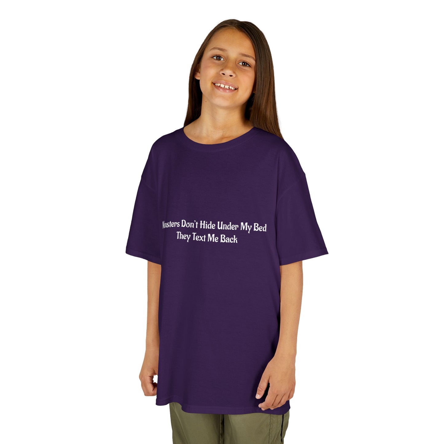 Funny Kids Monster Tee, Kids Heavy Cotton Shirt, Halloween T-Shirt