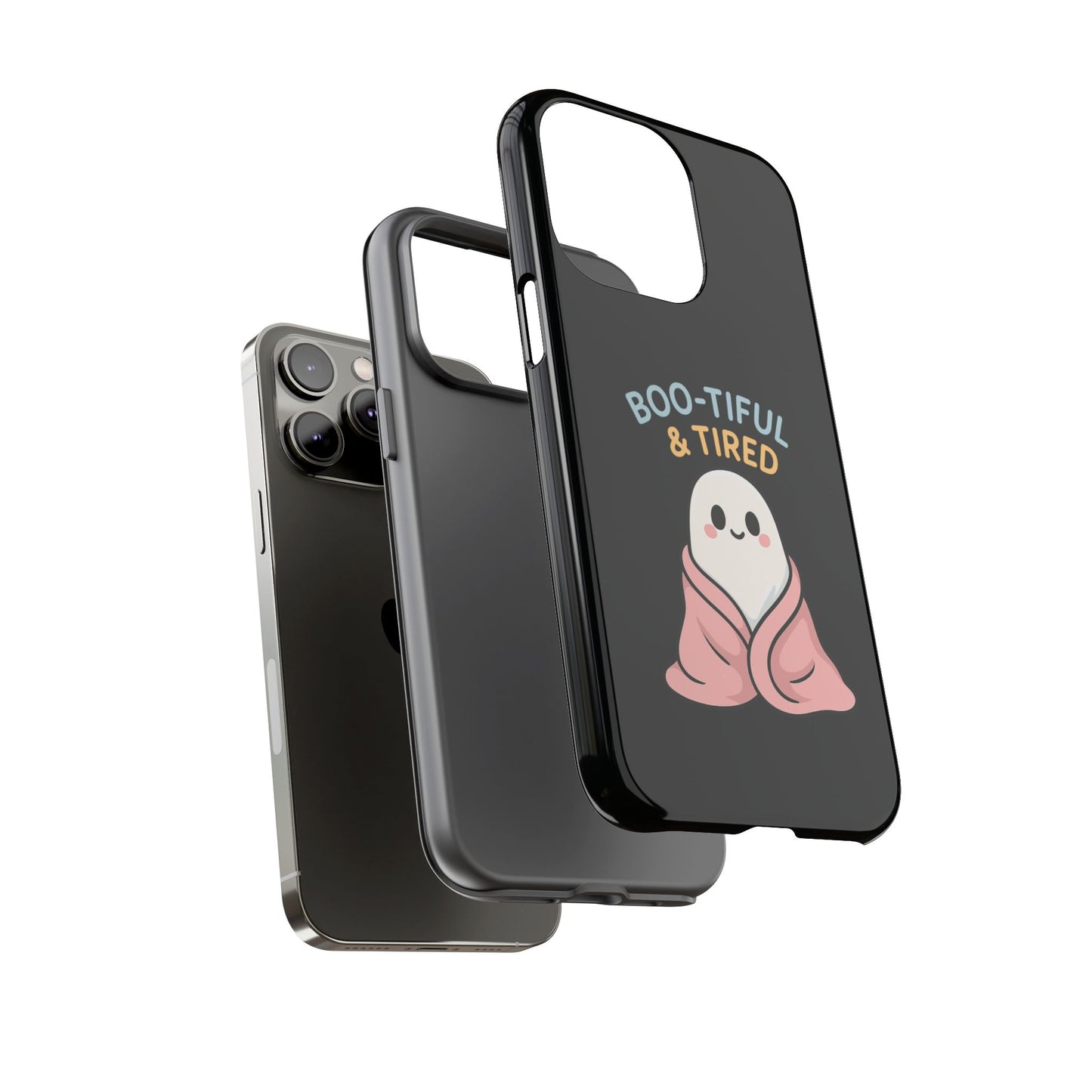 Boo-tiful & Tired Phone Case, Halloween-Themed Design