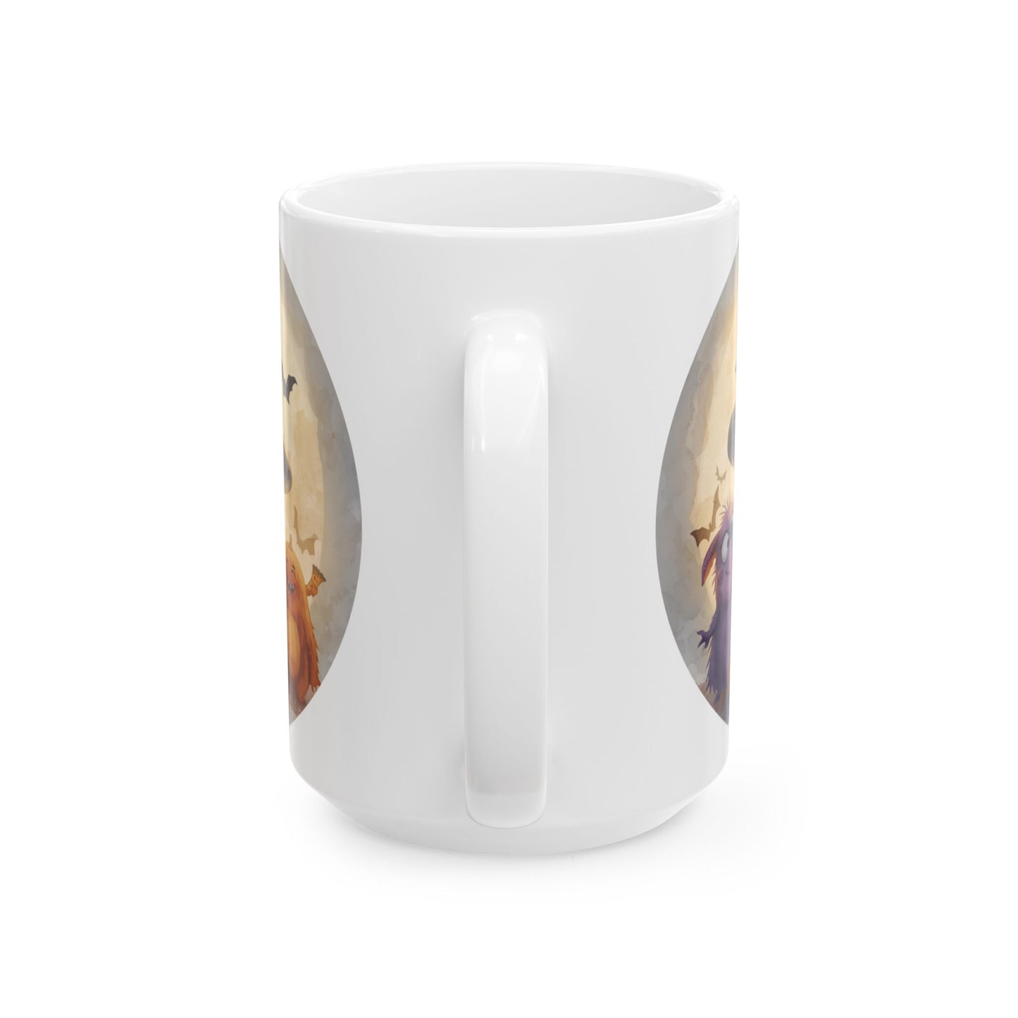 Whimsical Halloween Mug, Cute Monster Design