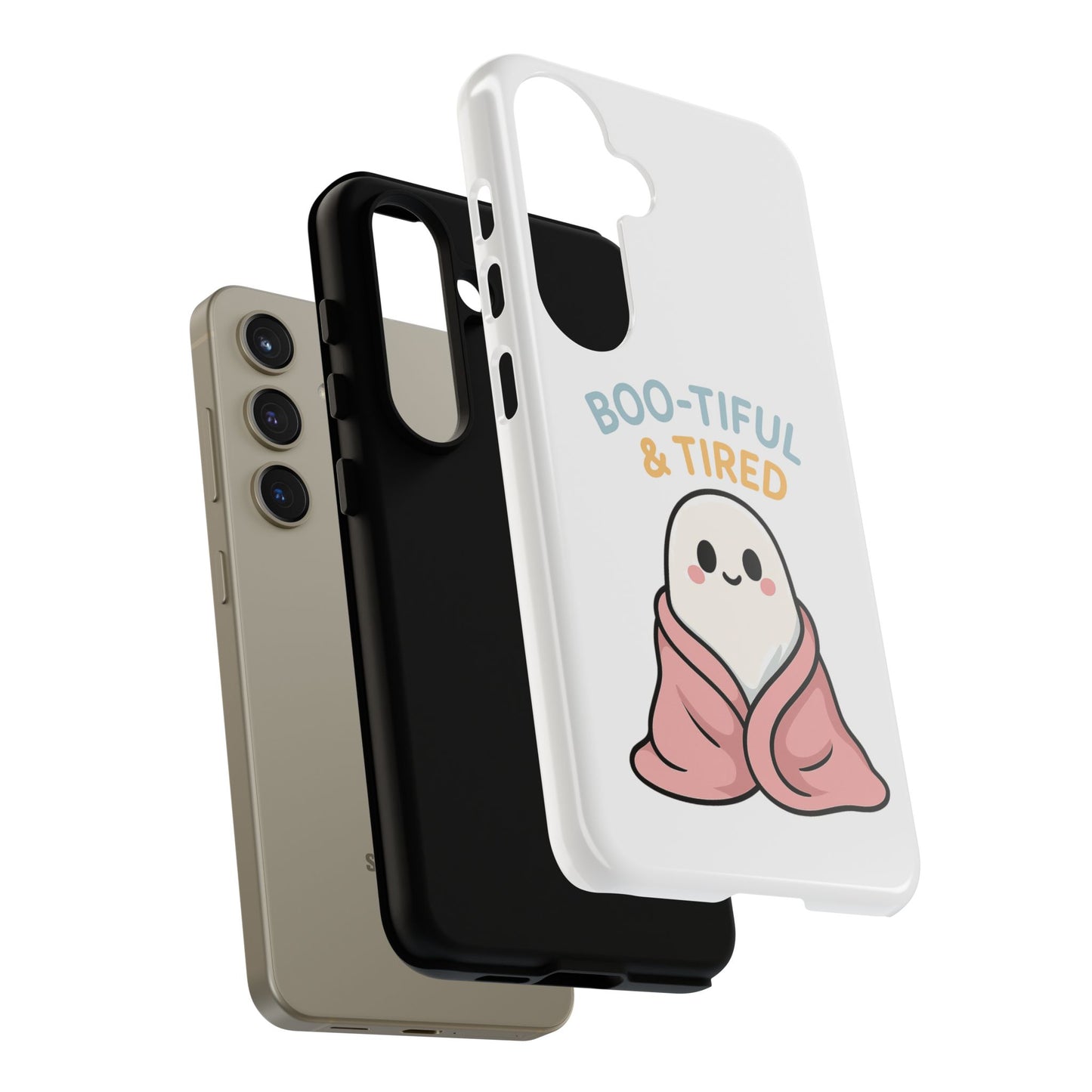 Boo-tiful & Tired Phone Case, Halloween-Themed Design