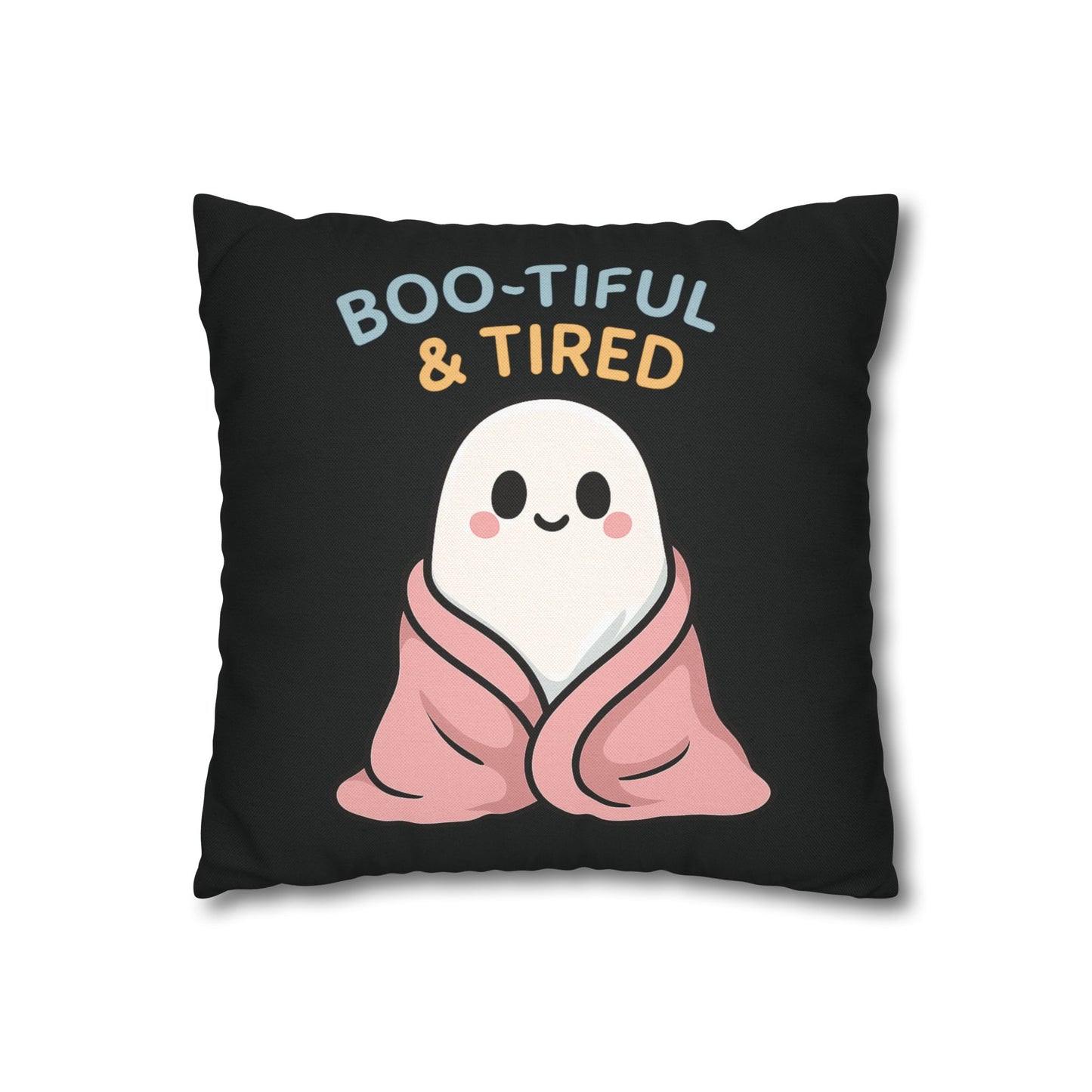 Boo-tiful & Tired Ghost Pillowcase, Halloween Home Decor
