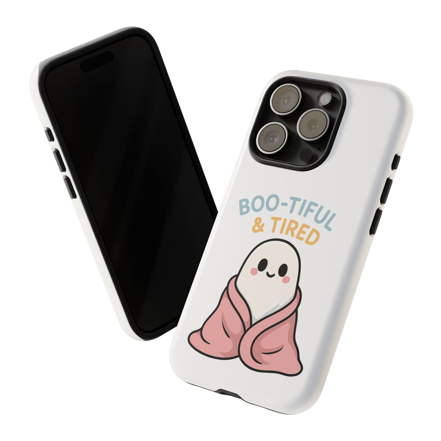Boo-tiful & Tired Phone Case, Halloween-Themed Design