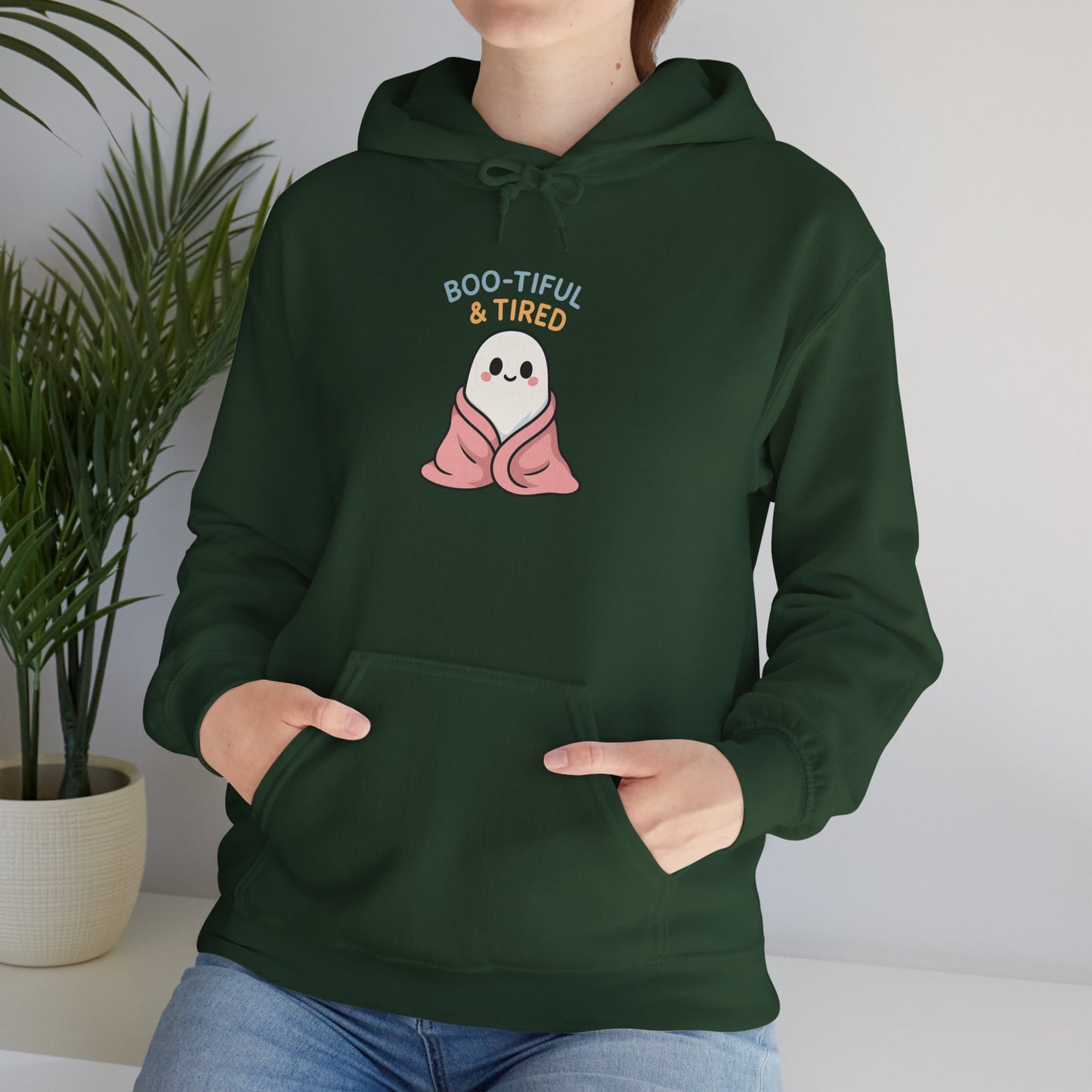 Boo-tiful Ghost Halloween Hoodie, Cute-Cozy Fall Vibes