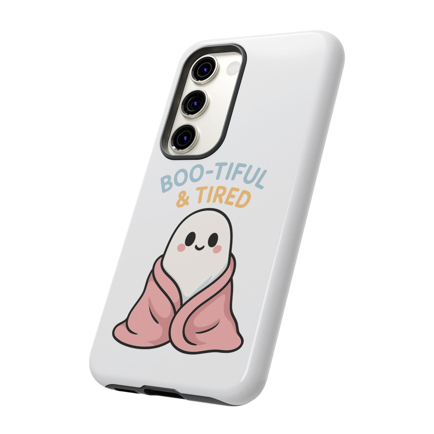 Boo-tiful & Tired Phone Case, Halloween-Themed Design