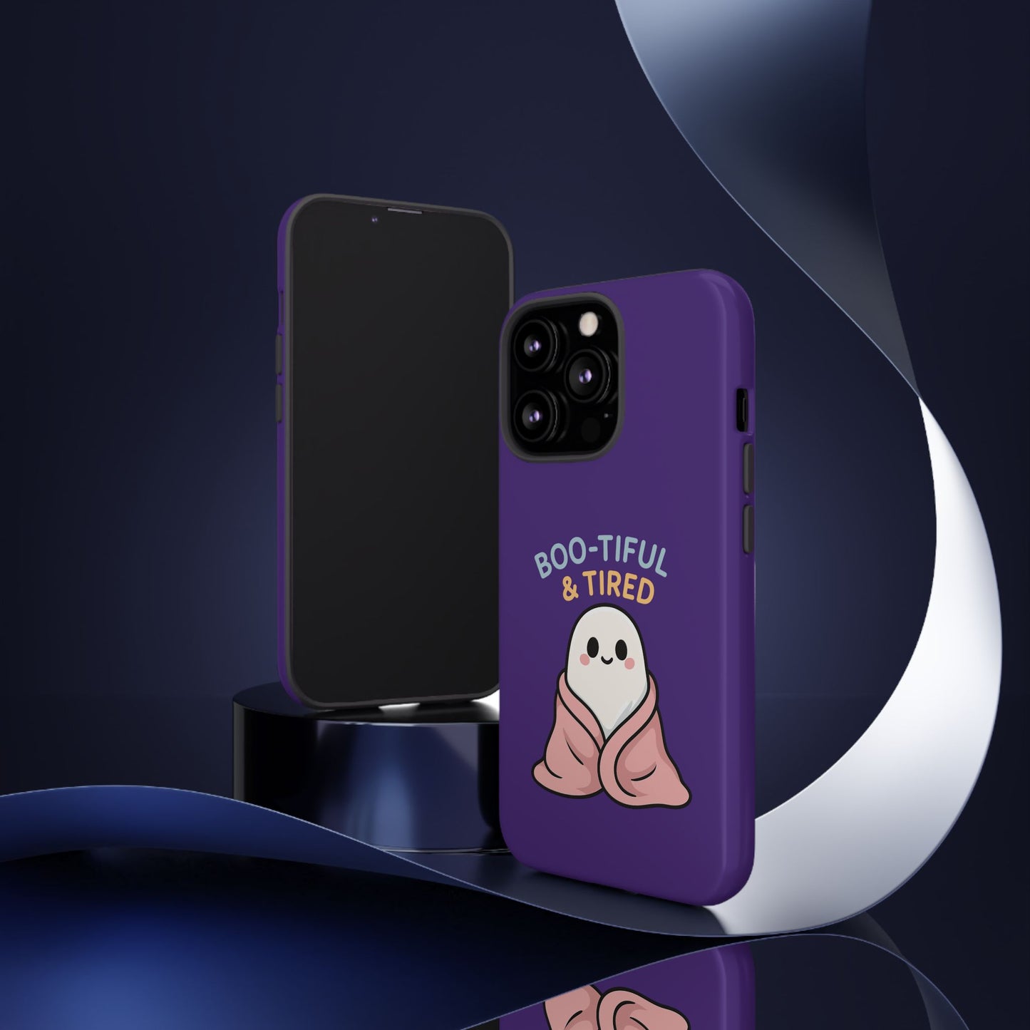 Boo-Tiful & Tired Phone Case, Halloween-Themed Design