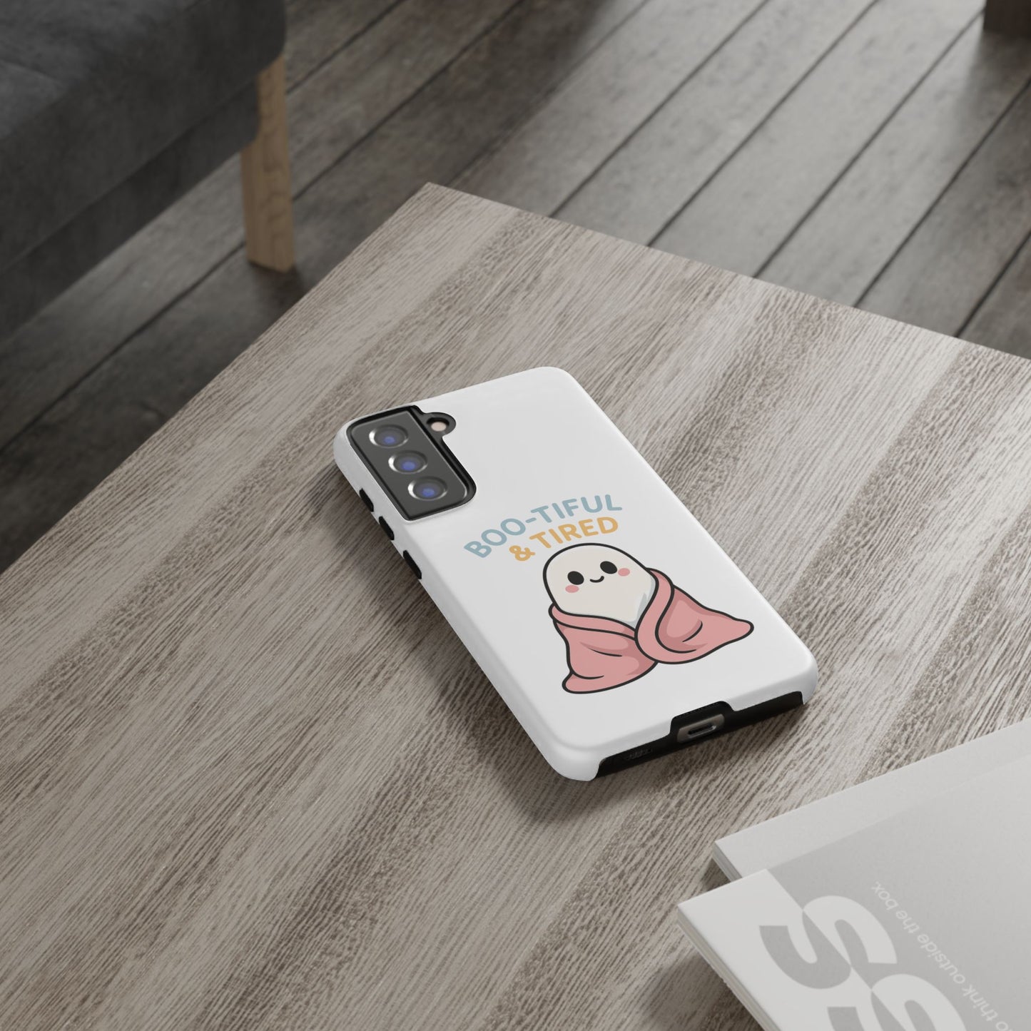 Boo-tiful & Tired Phone Case, Halloween-Themed Design