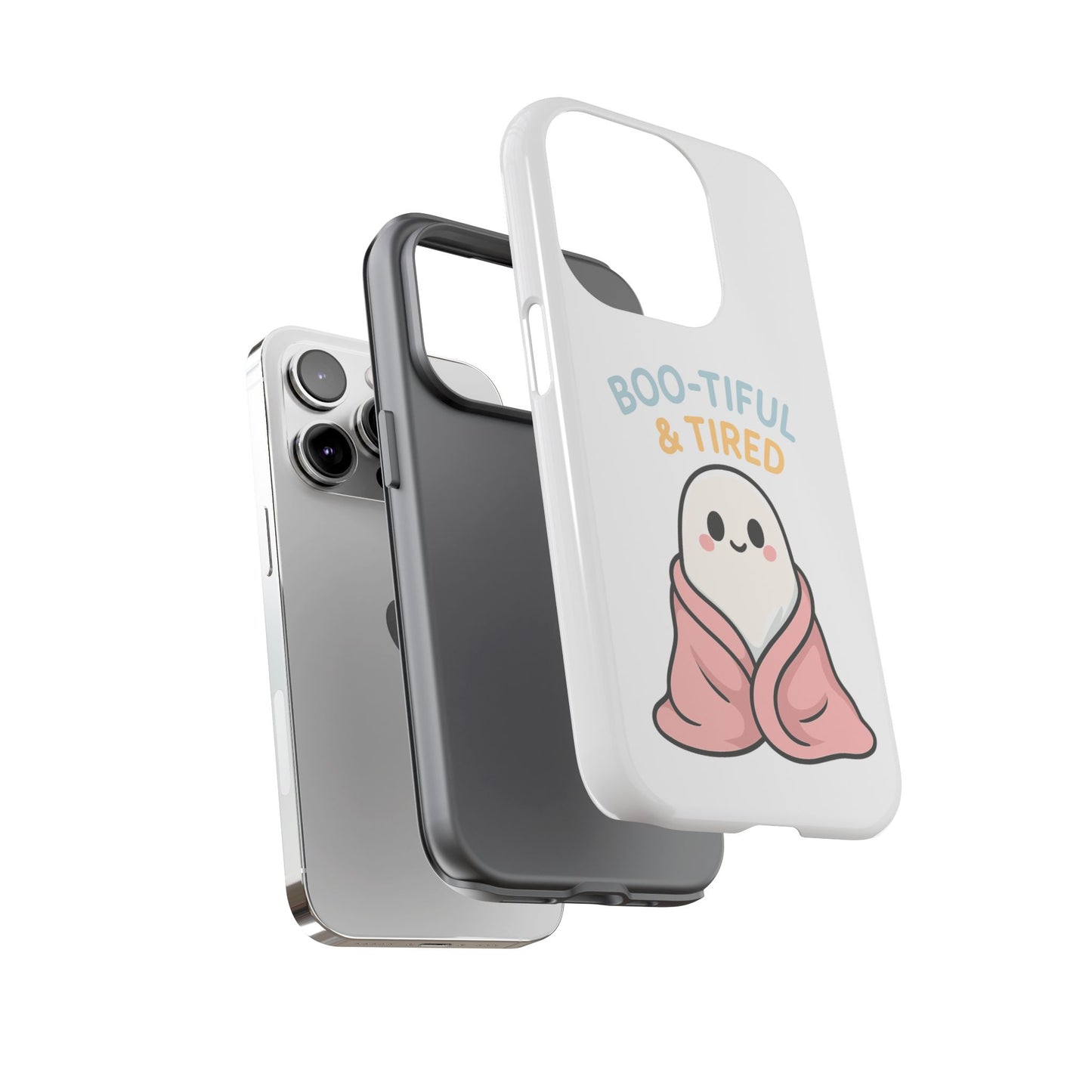 Boo-tiful & Tired Phone Case, Halloween-Themed Design