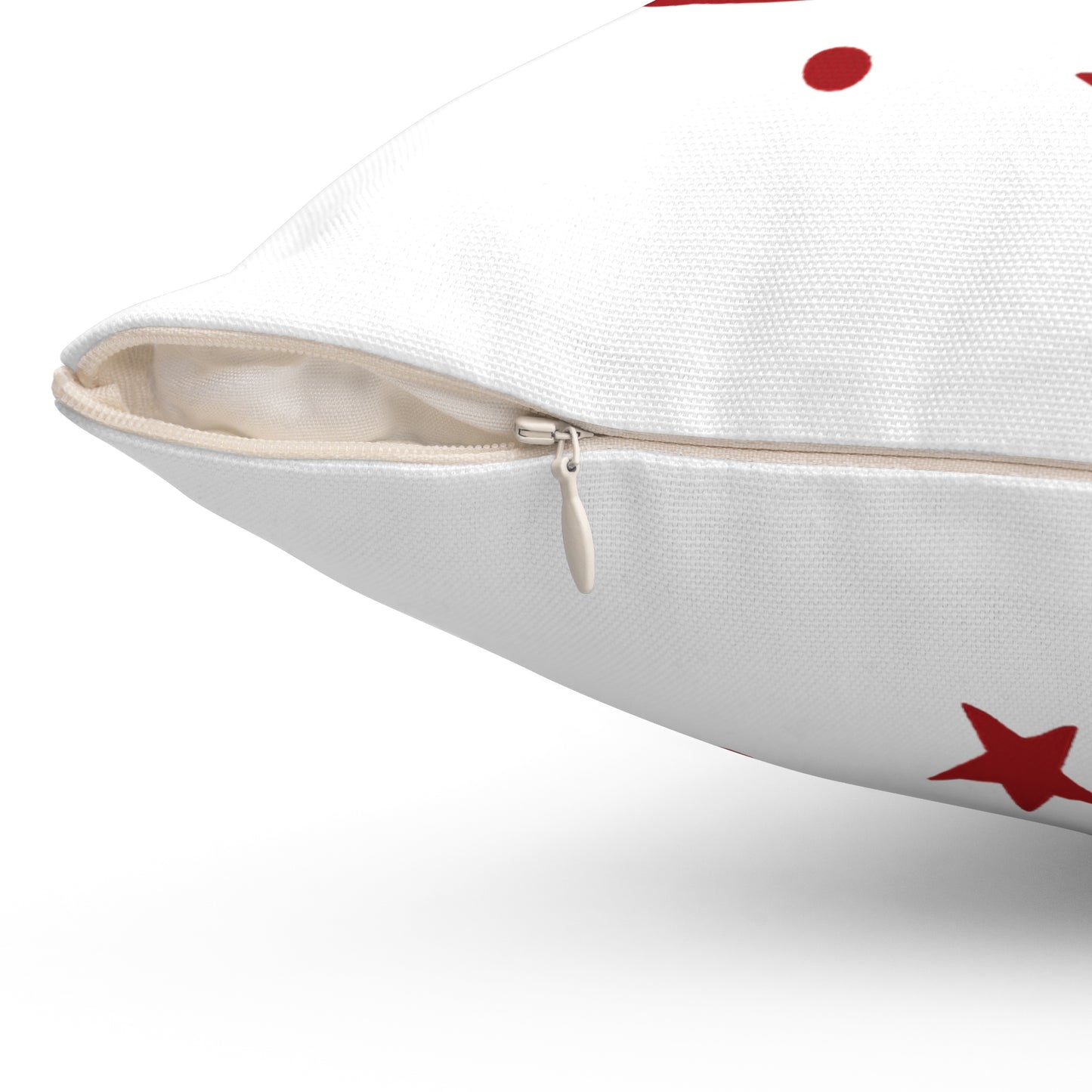 Merry Christmas Square Pillow - Festive Red Script Holiday Decor