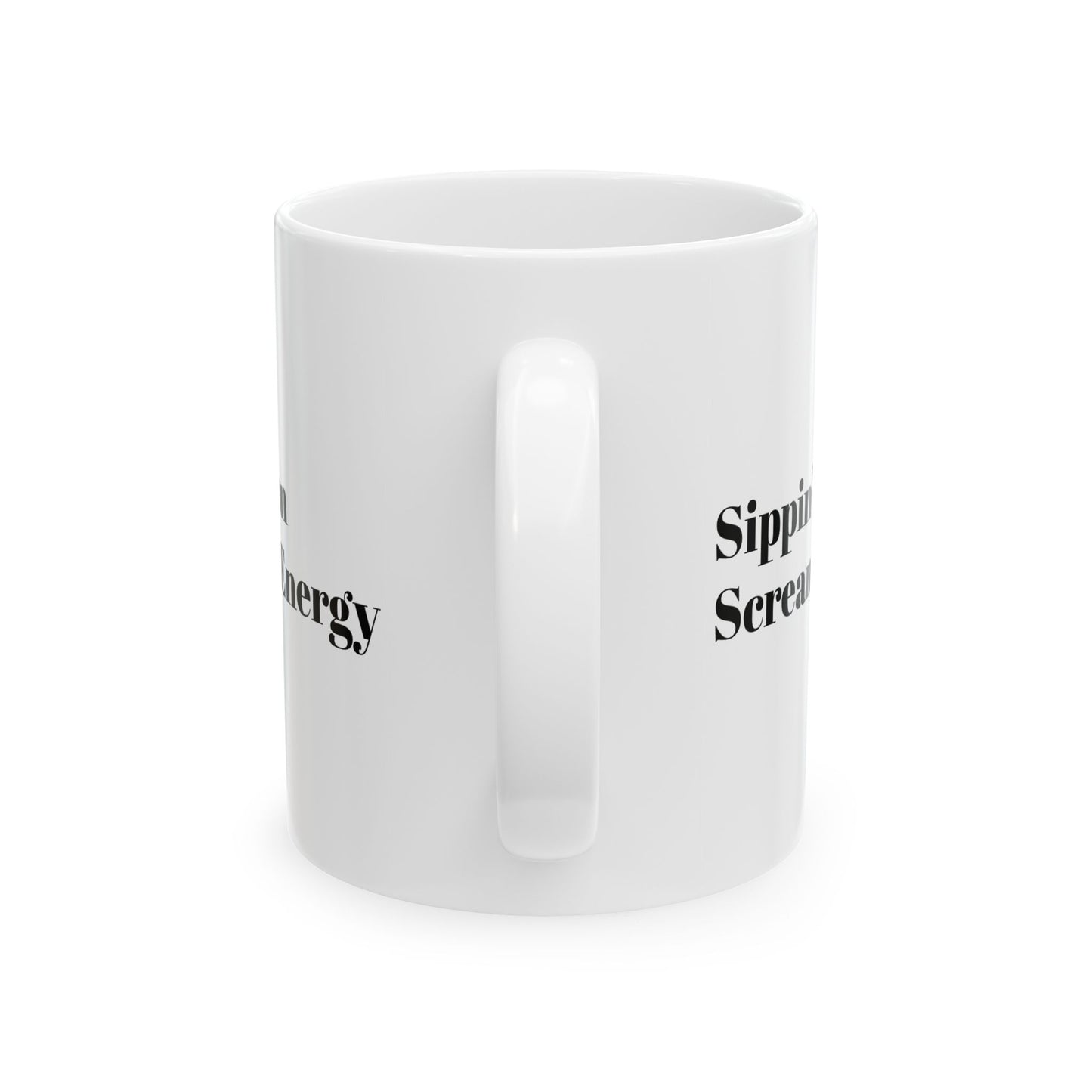 Sippin on Scream Energy-Ceramic Coffee Mug, Halloween Gift