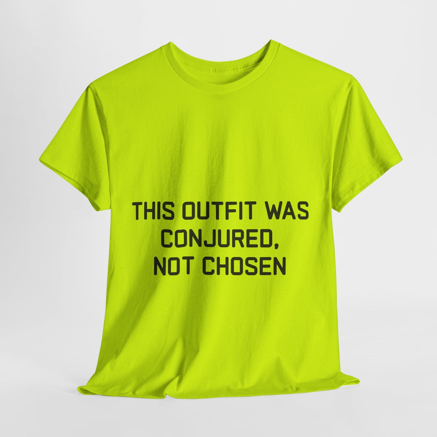 Unisex Heavy Cotton Tee - 'This Outfit Was Conjured, Not Chosen' - Funny Halloween T-shirt