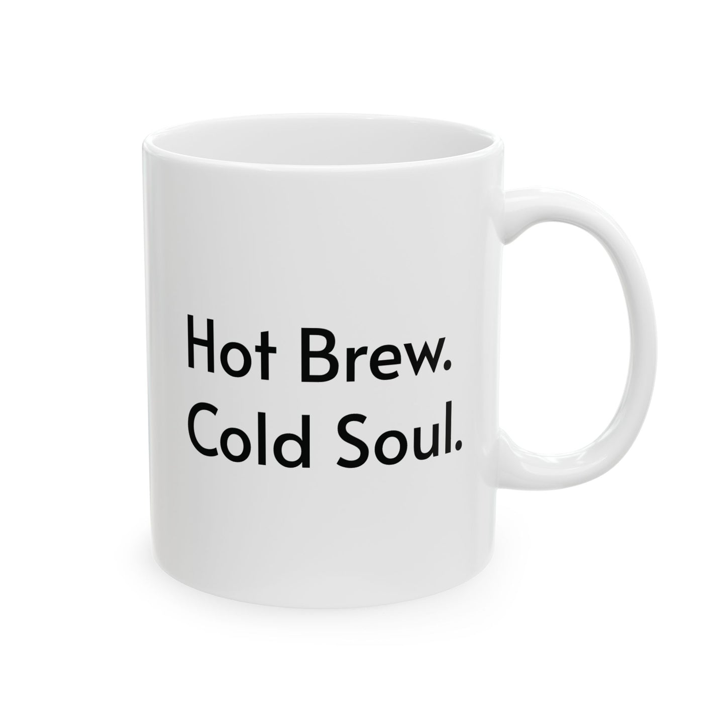 Hot Brew Cold Soul Ceramic Mug – Perfect Gift for Halloween