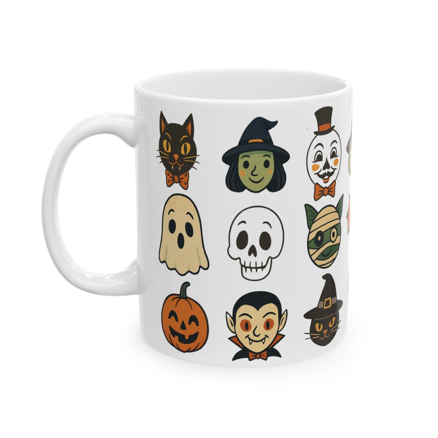Halloween Themed Ceramic Mug, Spooky Coffee Cup