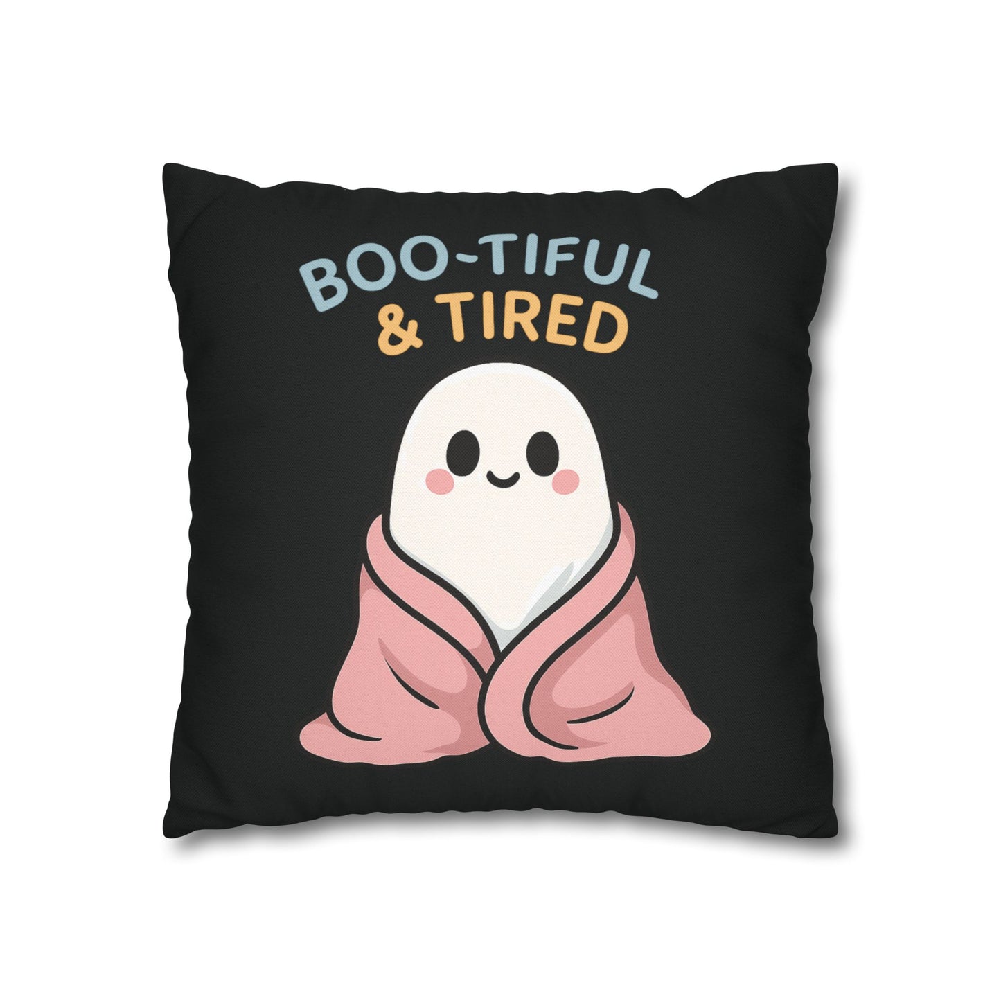 Boo-tiful & Tired Ghost Pillowcase, Halloween Home Decor