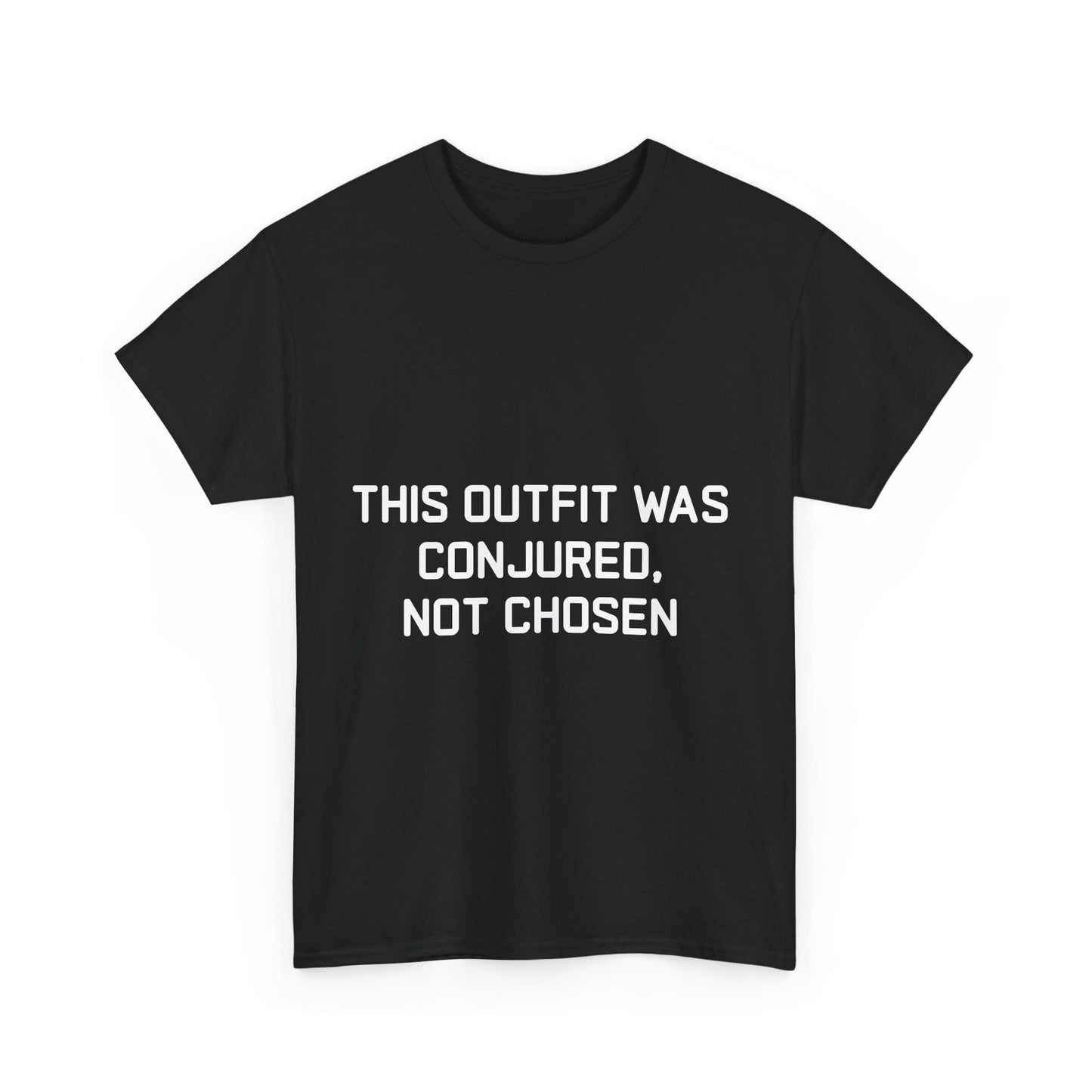 Unisex Heavy Cotton Tee - 'This Outfit Was Conjured, Not Chosen' - Funny Halloween T-shirt