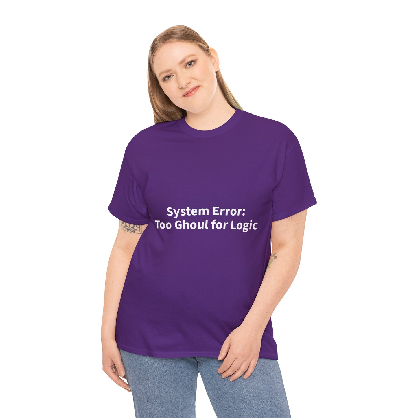 System Error Tee - Unisex Heavy Cotton Shirt, Perfect for Halloween, Geeky Fun