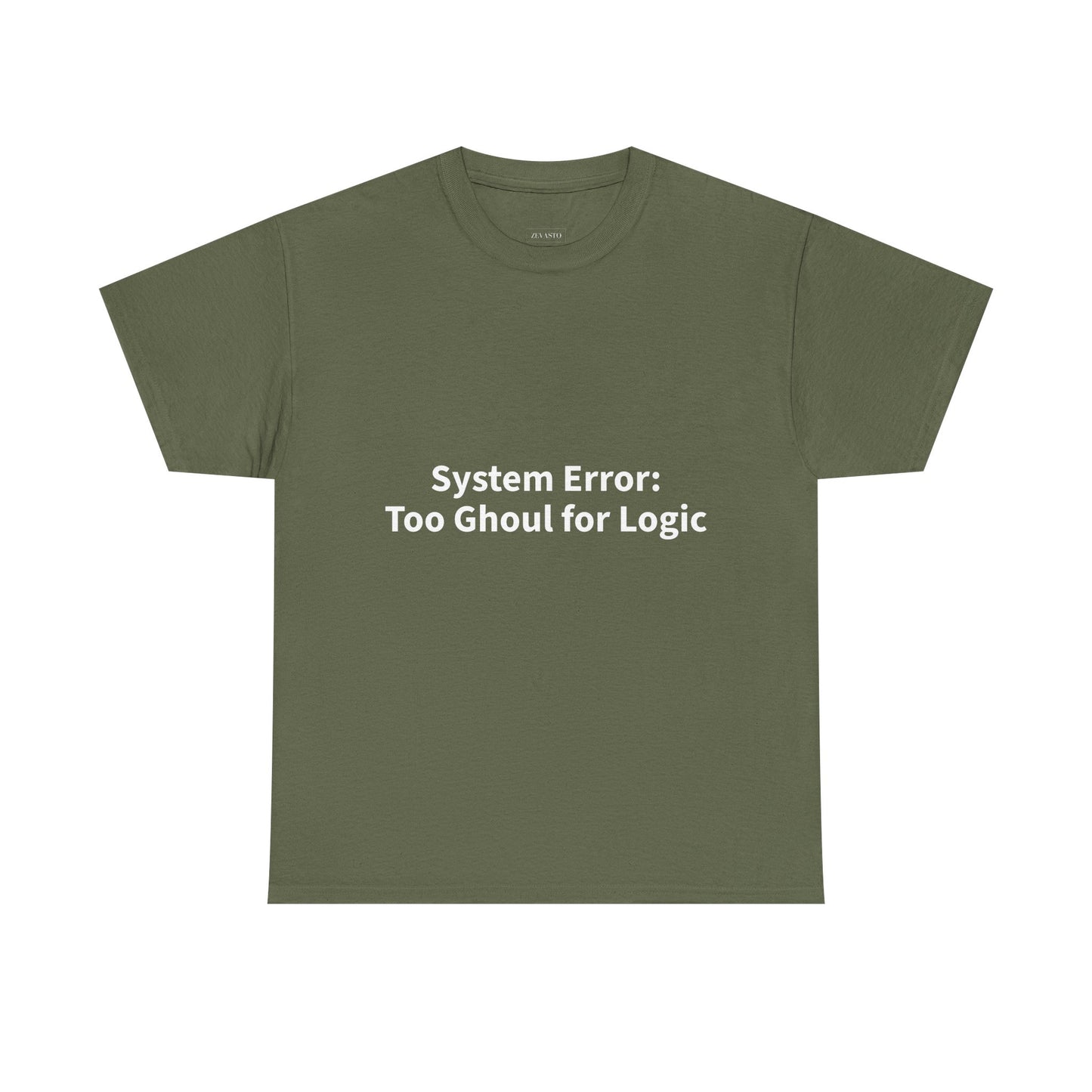 System Error Tee - Unisex Heavy Cotton Shirt, Perfect for Halloween, Geeky Fun