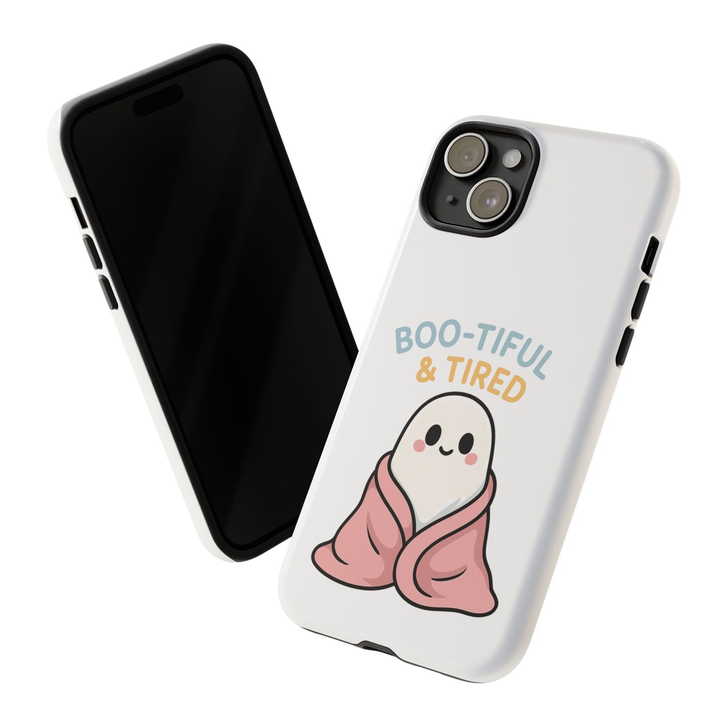 Boo-tiful & Tired Phone Case, Halloween-Themed Design