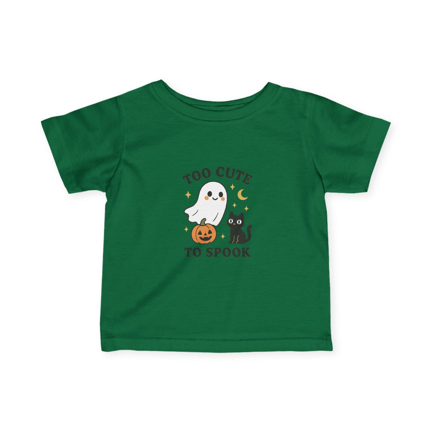 Infant Halloween Tee, Too Cute to Spook Tee, Baby Ghost T-Shirt