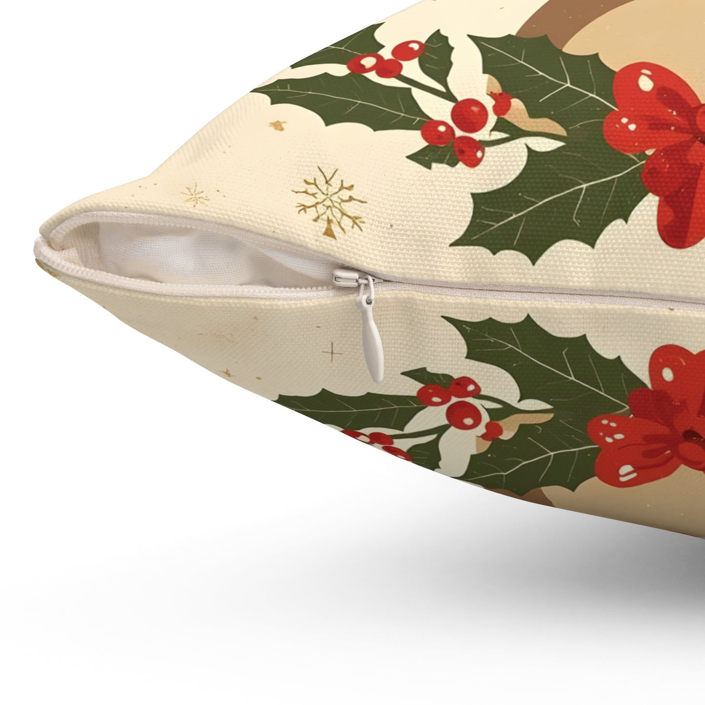 Christmas Reindeer Decorative Pillow - Cute Holiday Throw Cushion with 'Merry Christmas' Design