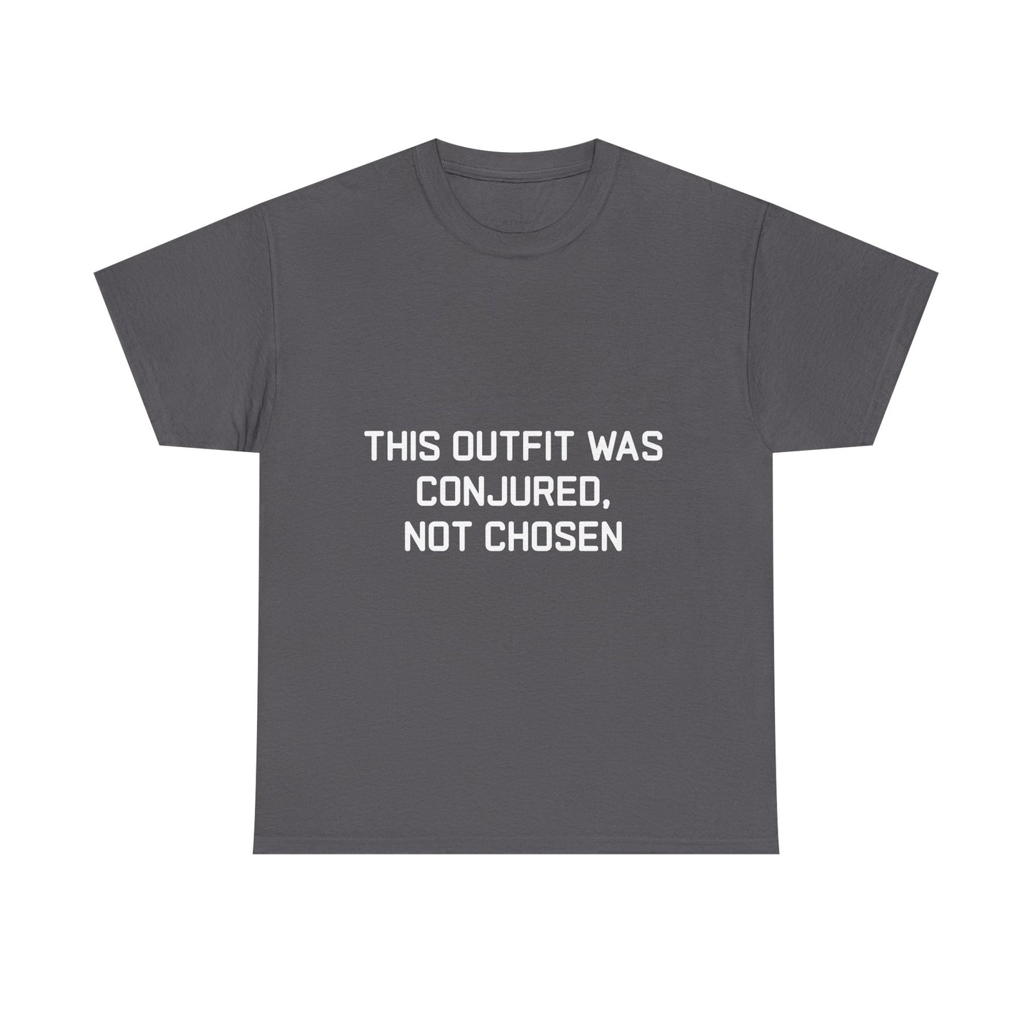 Unisex Heavy Cotton Tee - 'This Outfit Was Conjured, Not Chosen' - Funny Halloween T-shirt