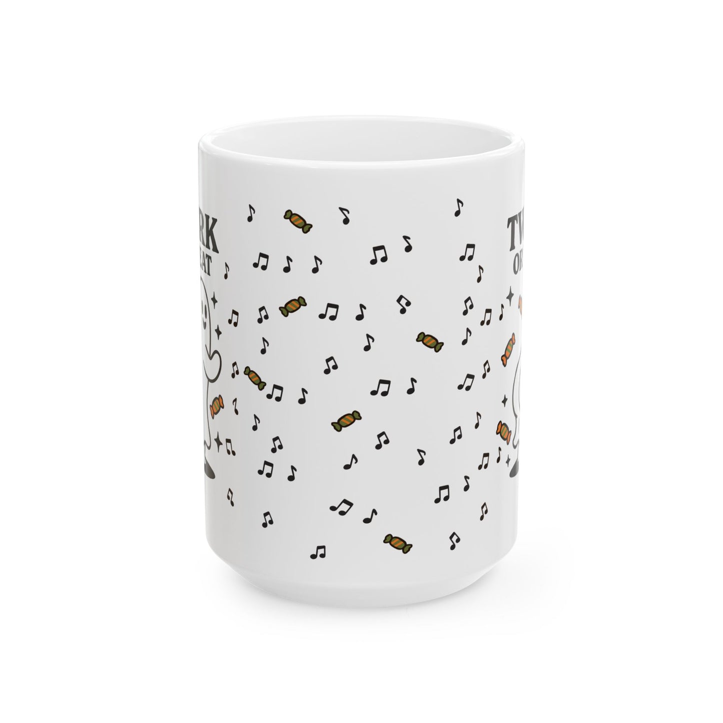 Twerk or Treat Ghost Ceramic Mug - Cute Design for Coffee Lovers, Spooky Decor for Halloween