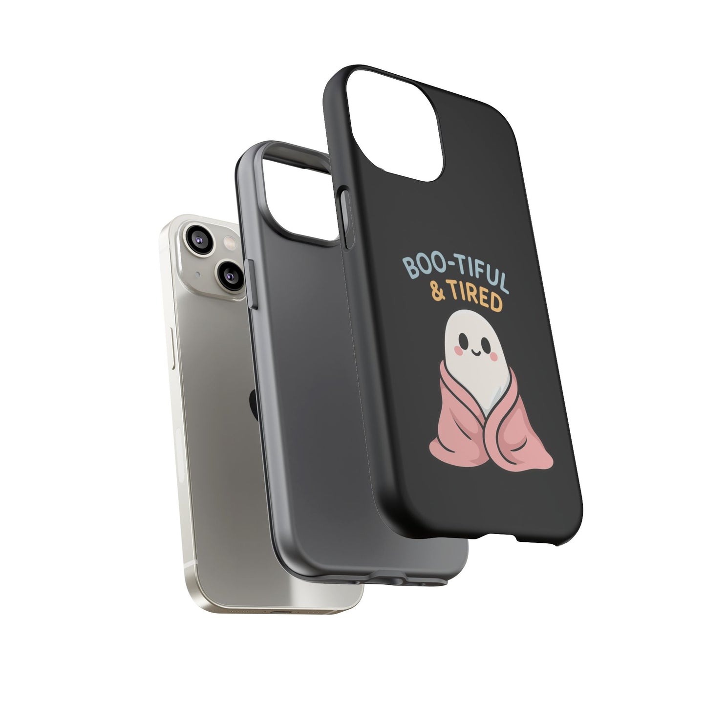 Boo-tiful & Tired Phone Case, Halloween-Themed Design