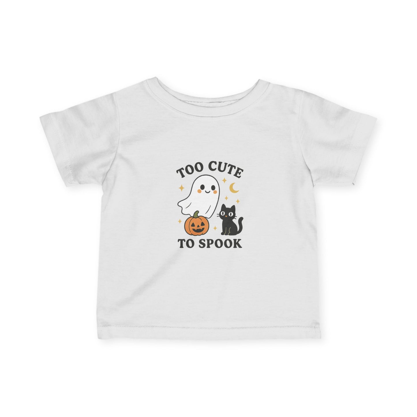 Infant Halloween Tee, Too Cute to Spook Tee, Baby Ghost T-Shirt
