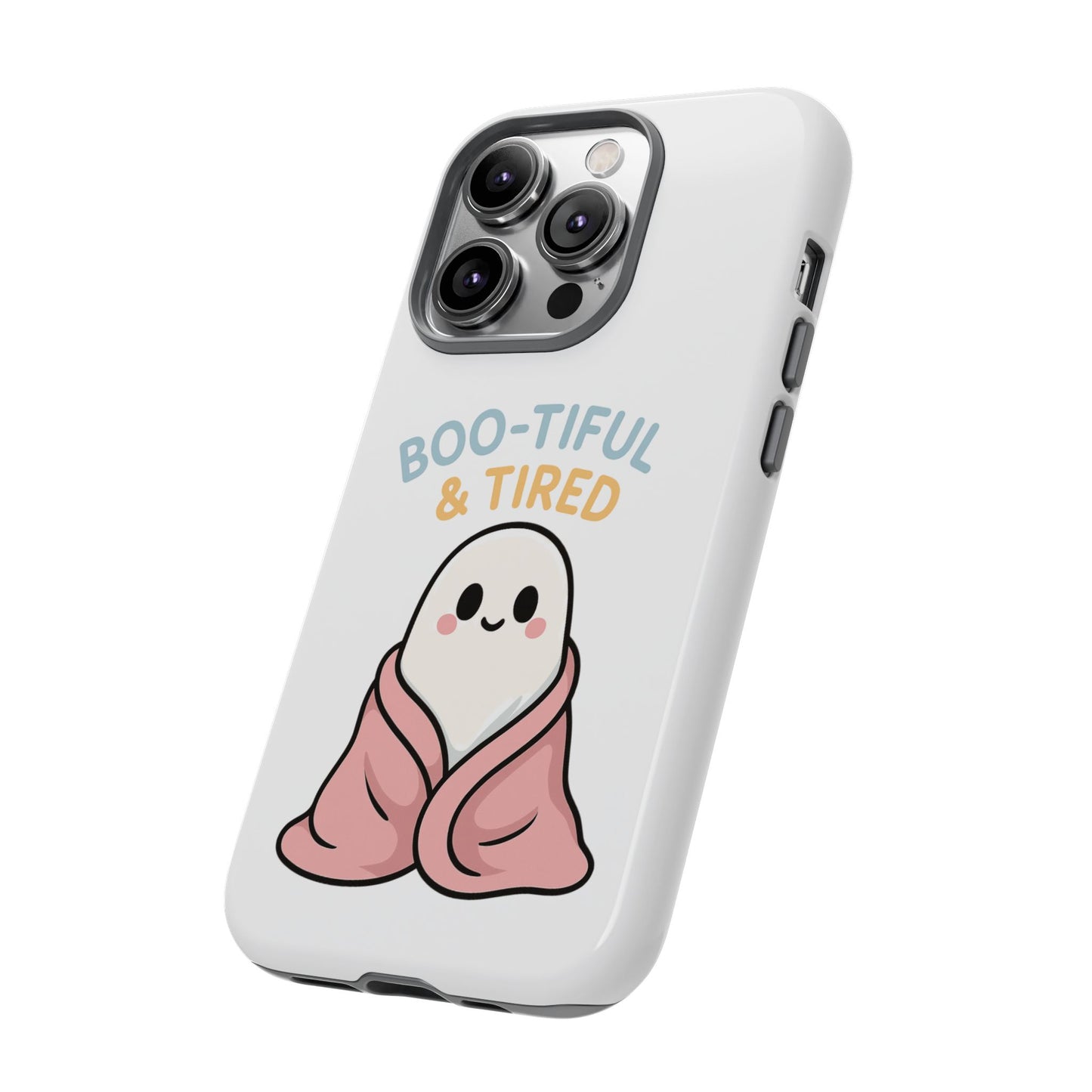 Boo-tiful & Tired Phone Case, Halloween-Themed Design