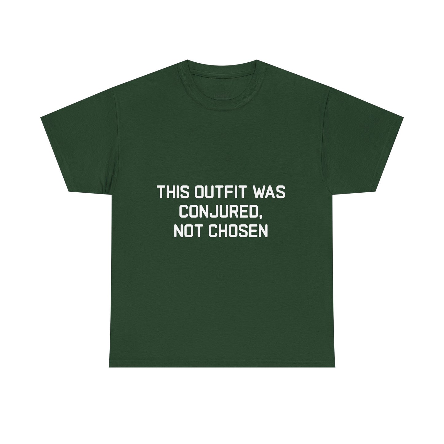 Unisex Heavy Cotton Tee - 'This Outfit Was Conjured, Not Chosen' - Funny Halloween T-shirt