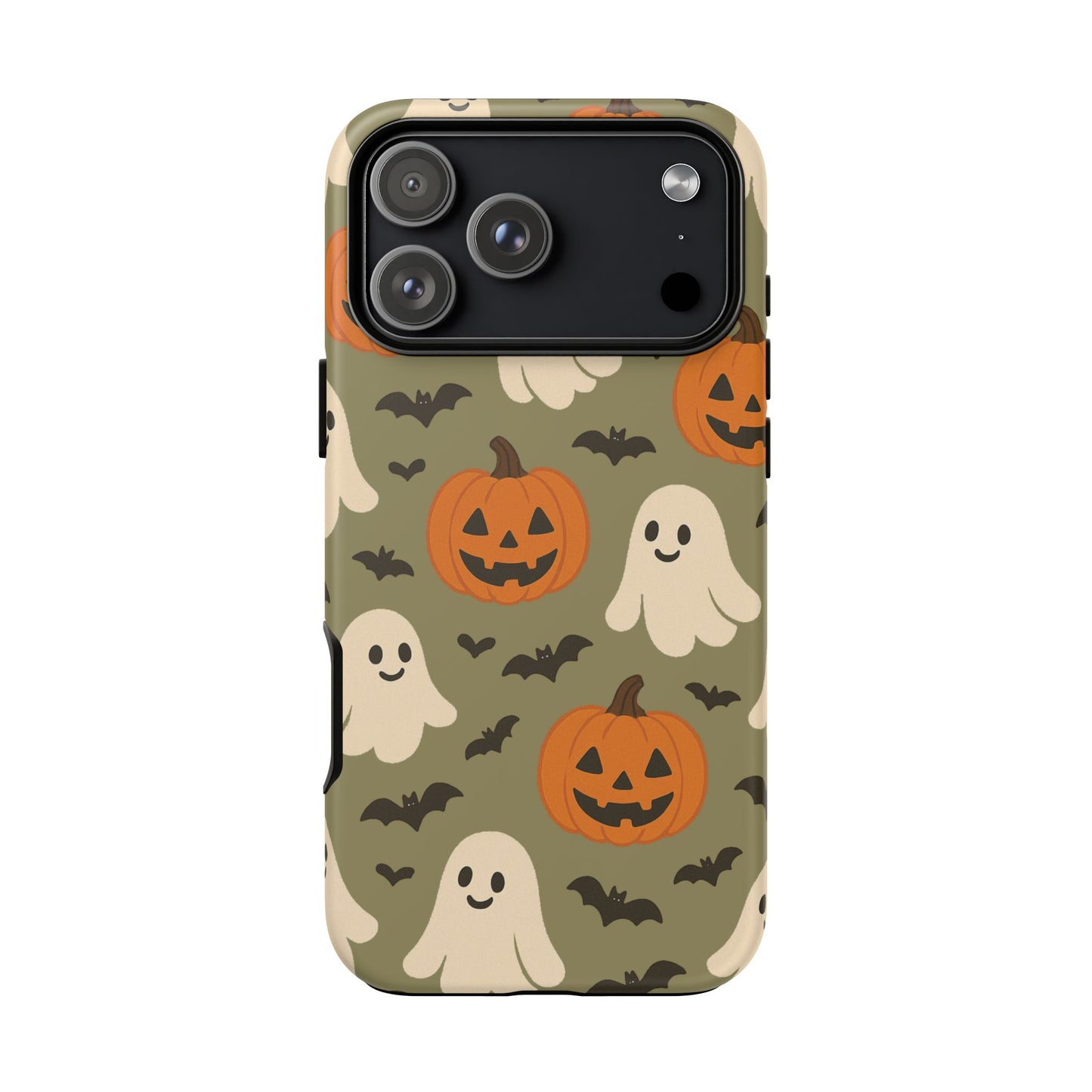 Halloween Phone Case with Ghosts and Pumpkins, Cute Fall Phone Cover, Spooky Season Accessory, Halloween Gift
