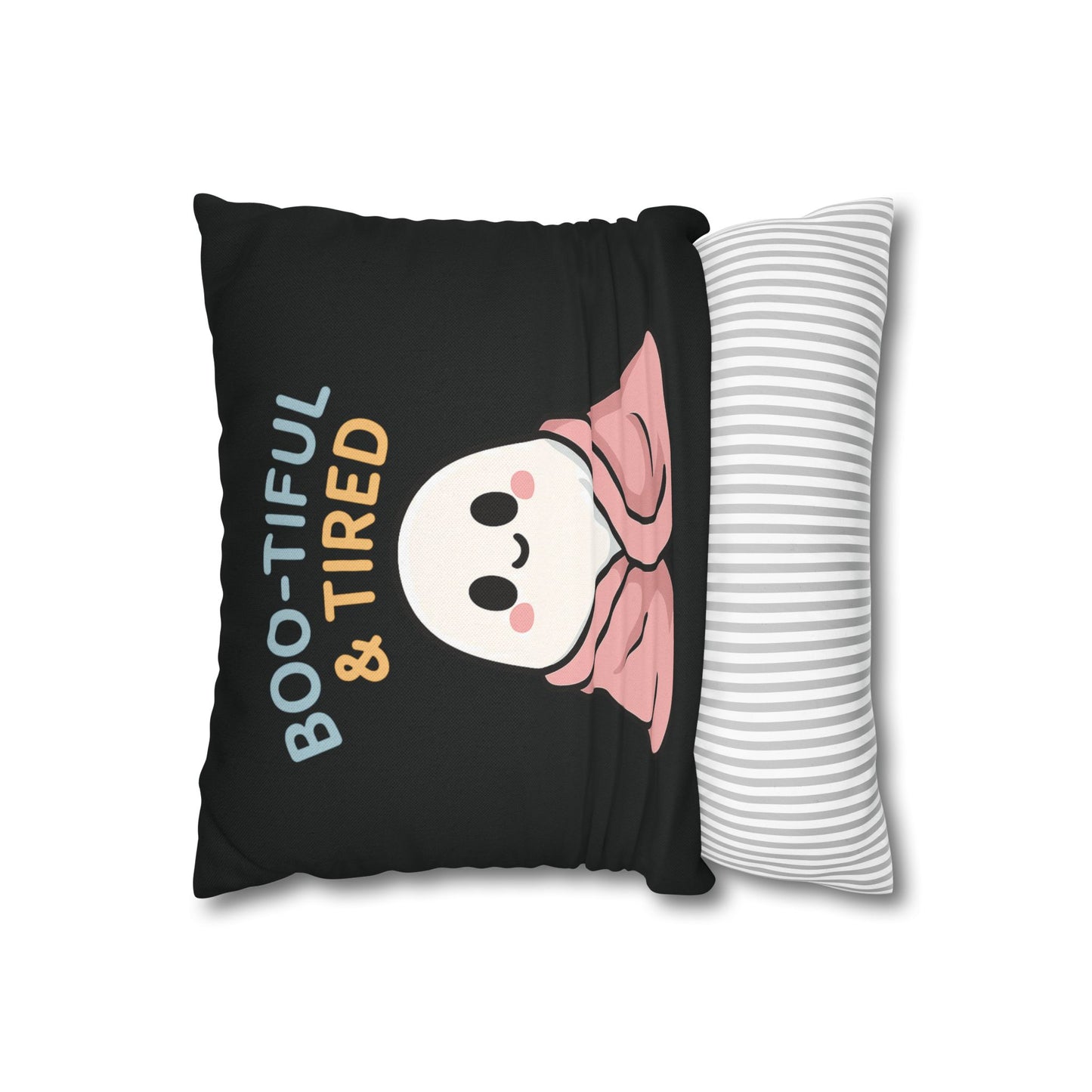 Boo-tiful & Tired Ghost Pillowcase, Halloween Home Decor