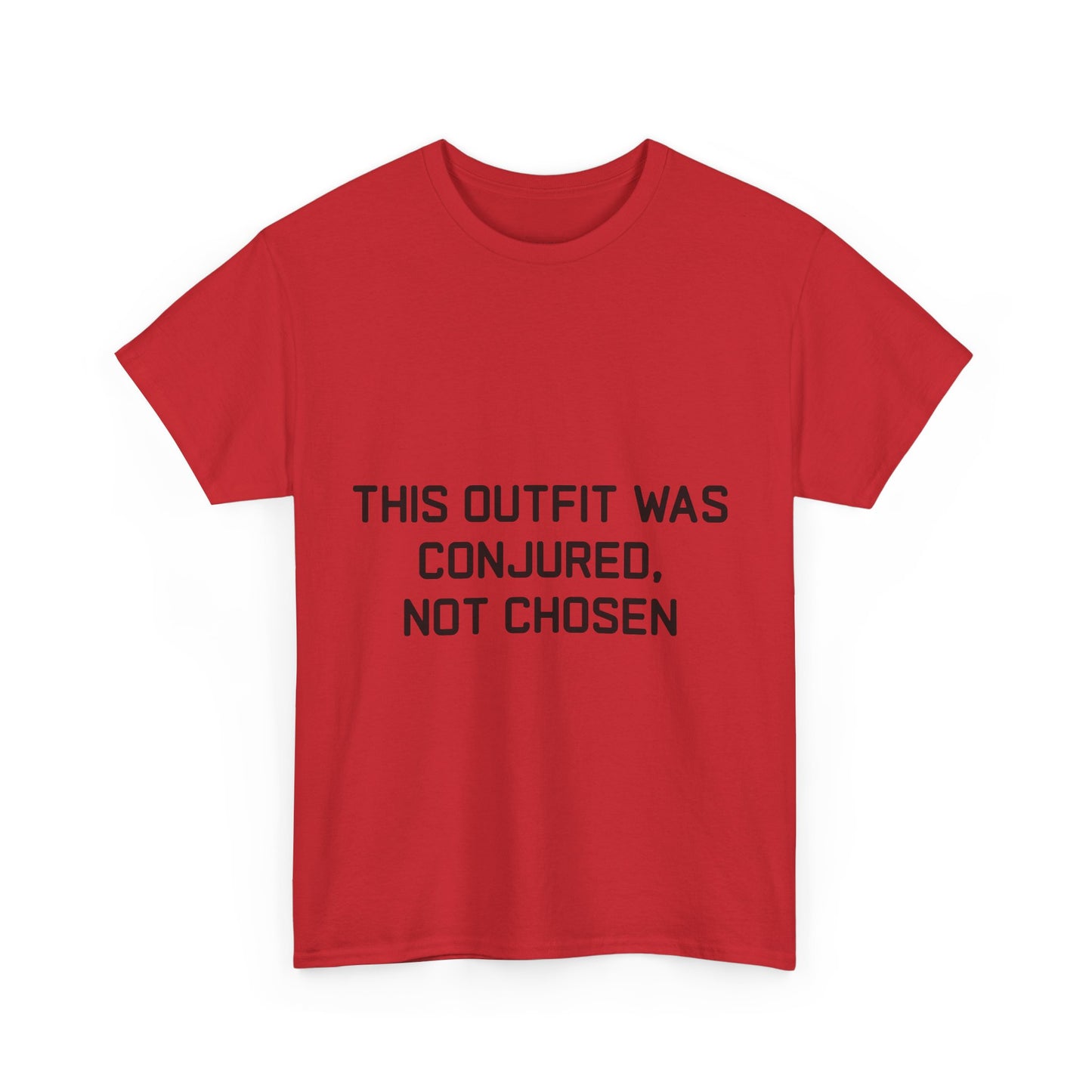 Unisex Heavy Cotton Tee - 'This Outfit Was Conjured, Not Chosen' - Funny Halloween T-shirt