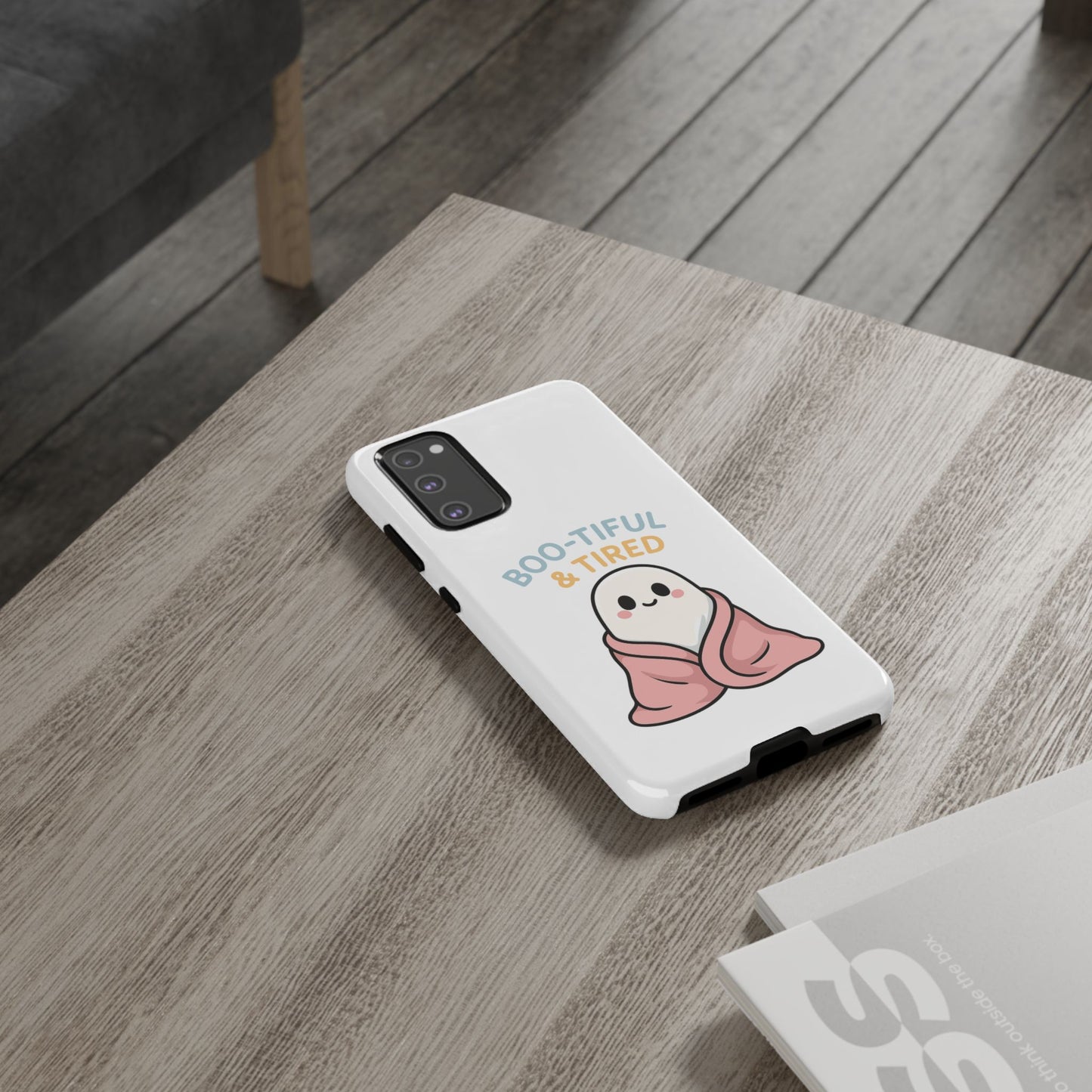 Boo-tiful & Tired Phone Case, Halloween-Themed Design