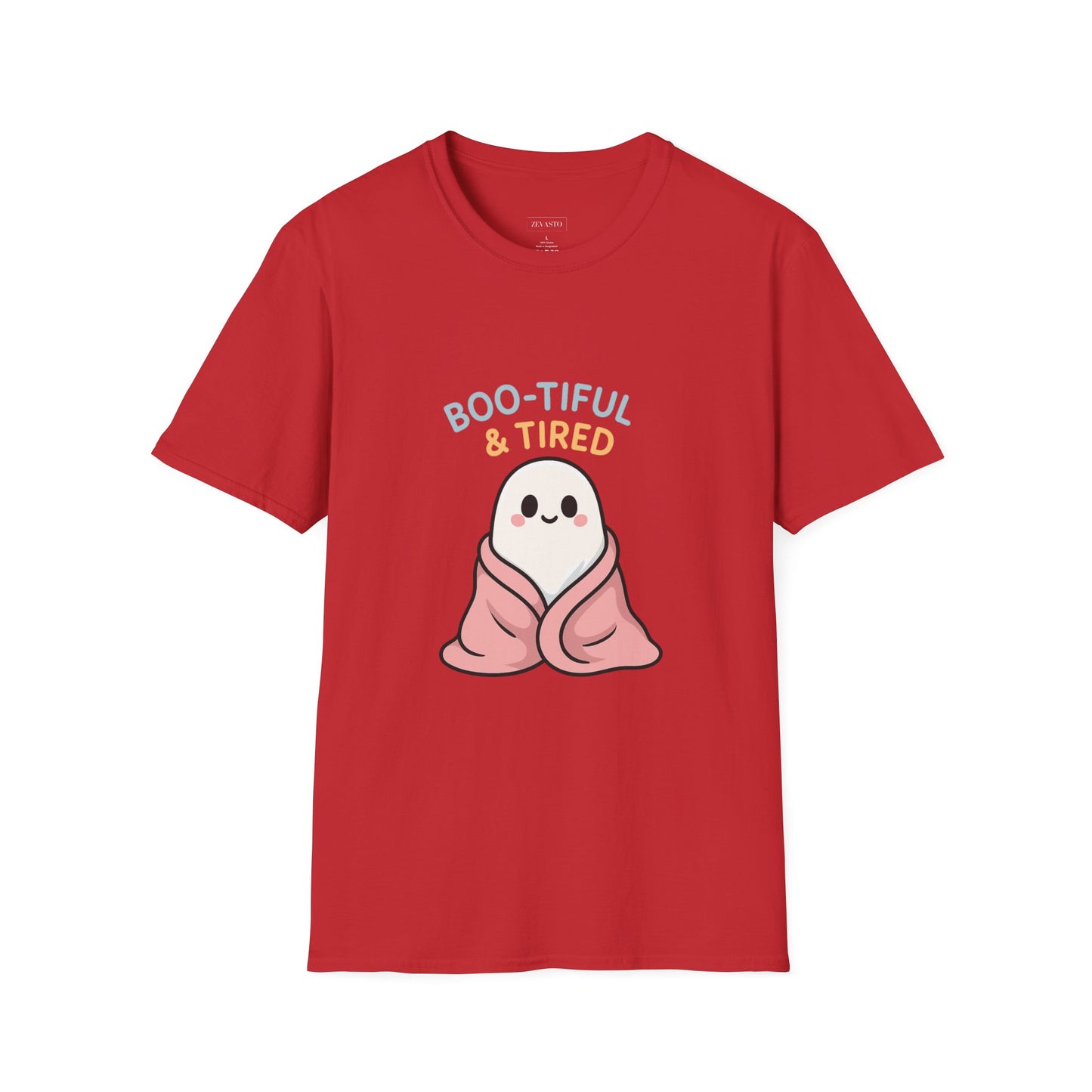 Boo-Tiful & Tired T-Shirt, Halloween-Themed Unisex T-Shirt
