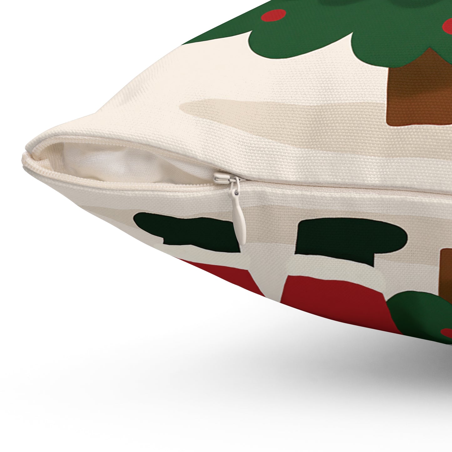 Santa & Christmas Tree Throw Pillow – Holiday Decor