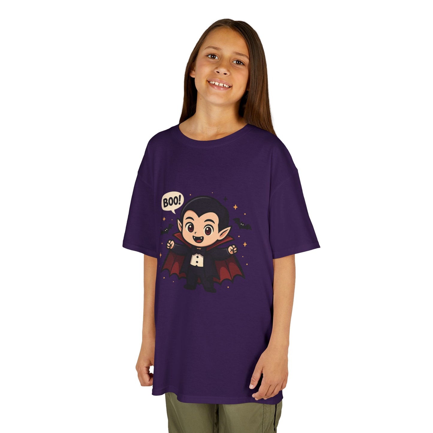 Cute Halloween Kids Tee, Spooky Costume Top, Kids Vampire Shirt, Halloween Party Apparel, Boo Design Tee