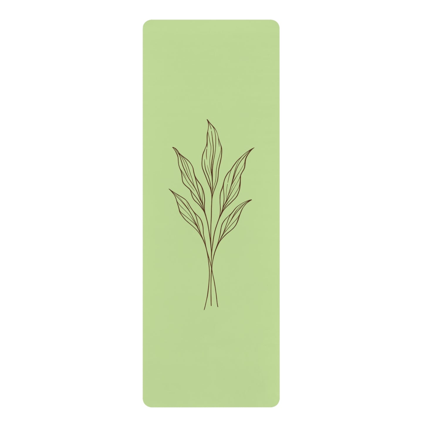 Eco-Friendly Rubber Yoga Mat with Leaf Design, Fitness Mat