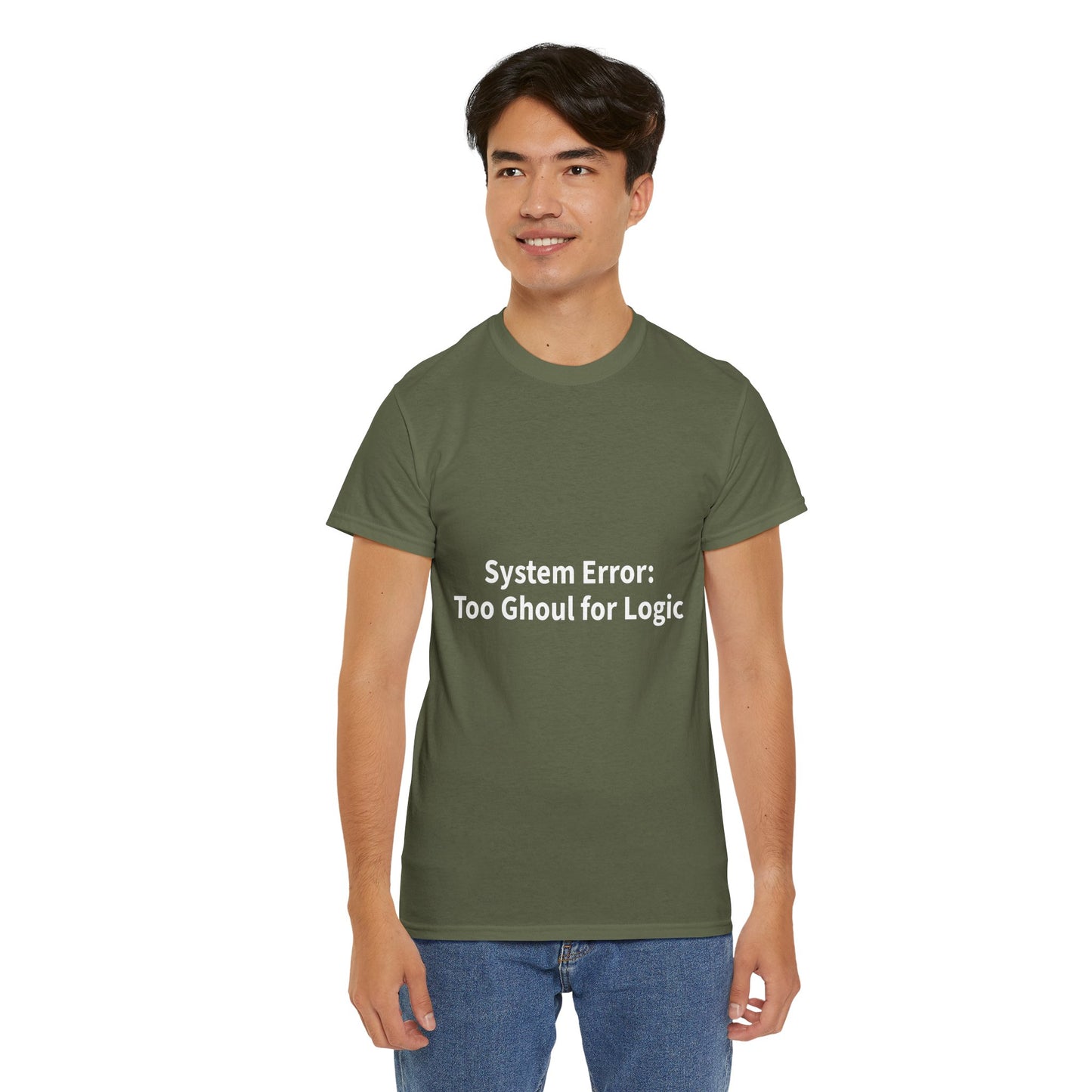 System Error Tee - Unisex Heavy Cotton Shirt, Perfect for Halloween, Geeky Fun