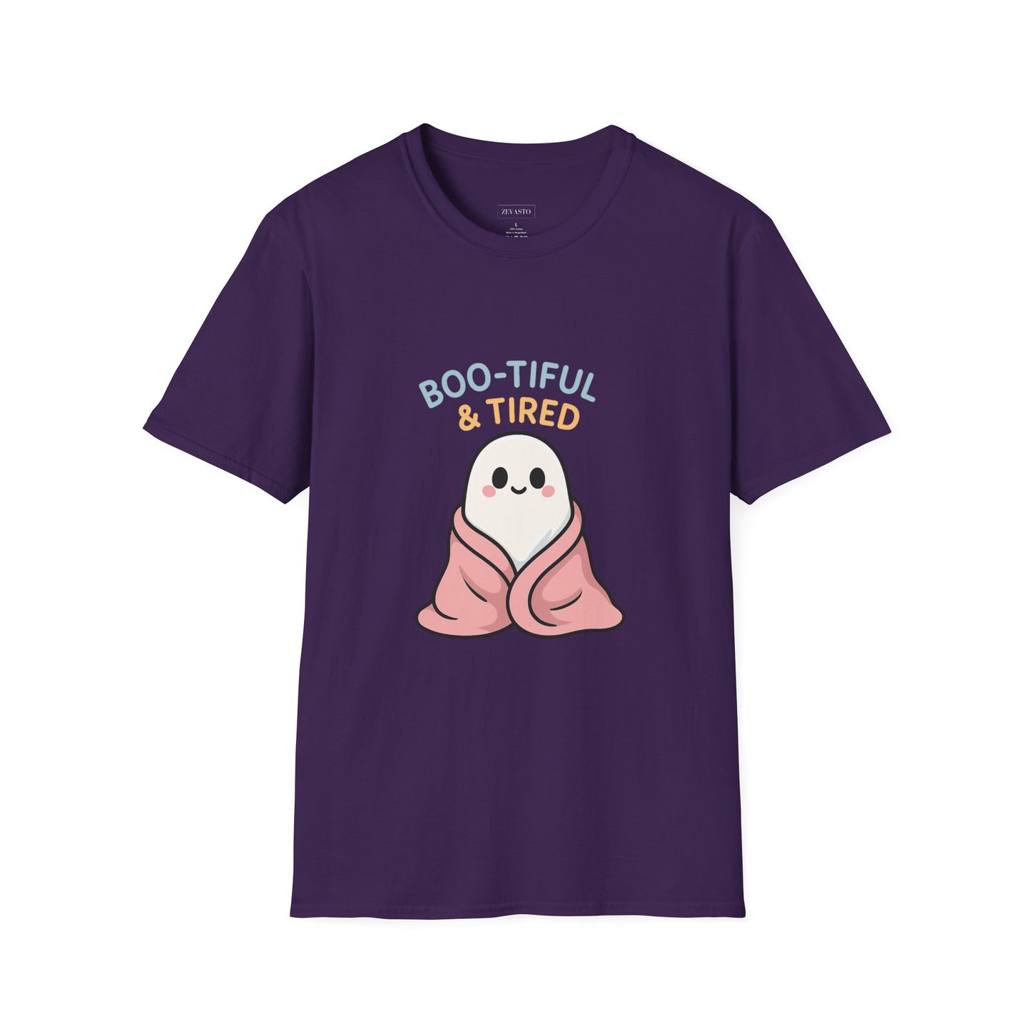 Boo-Tiful & Tired T-Shirt, Halloween-Themed Unisex T-Shirt