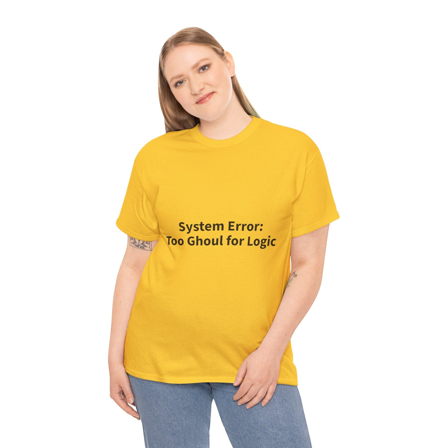 System Error Tee - Unisex Heavy Cotton Shirt, Perfect for Halloween, Geeky Fun