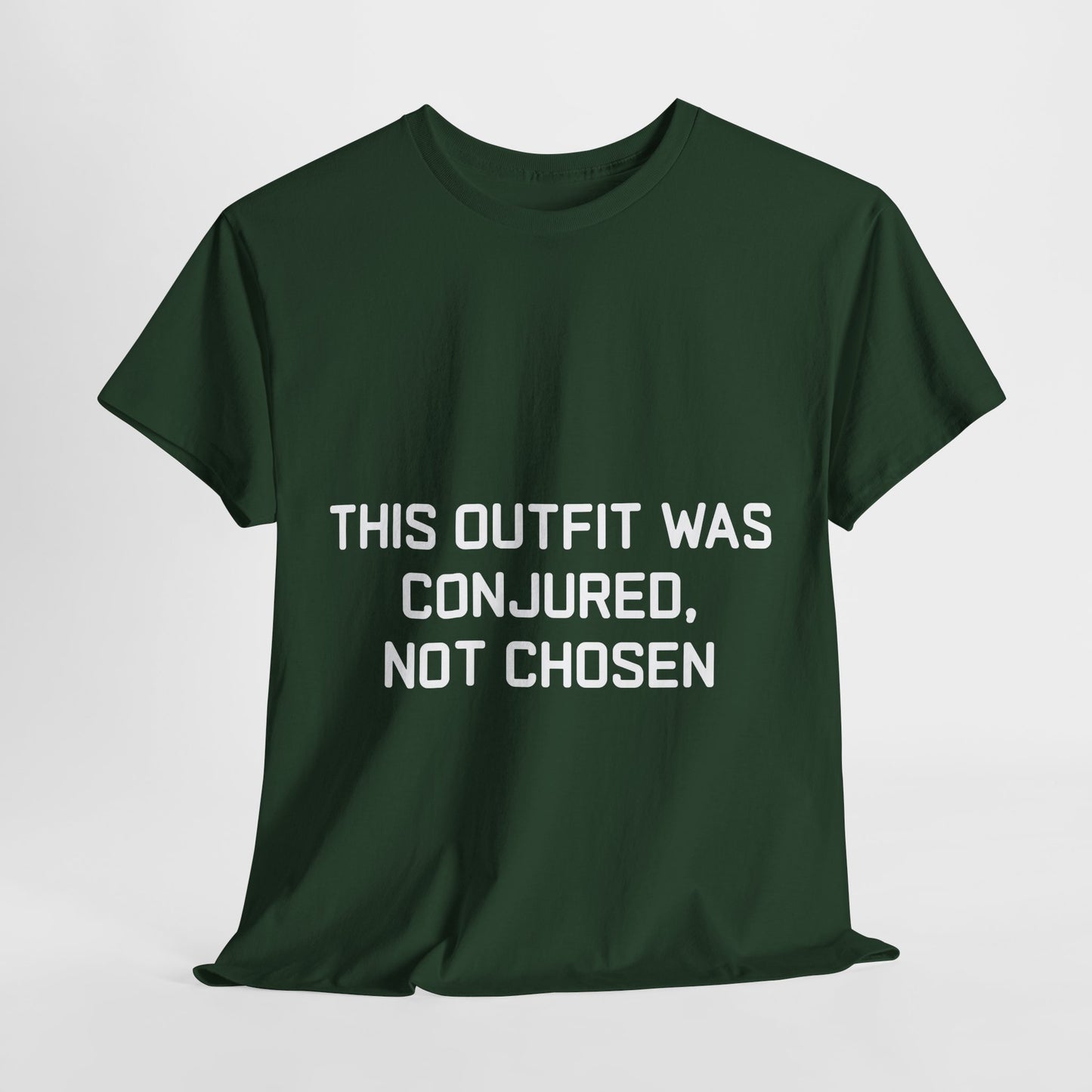 Unisex Heavy Cotton Tee - 'This Outfit Was Conjured, Not Chosen' - Funny Halloween T-shirt