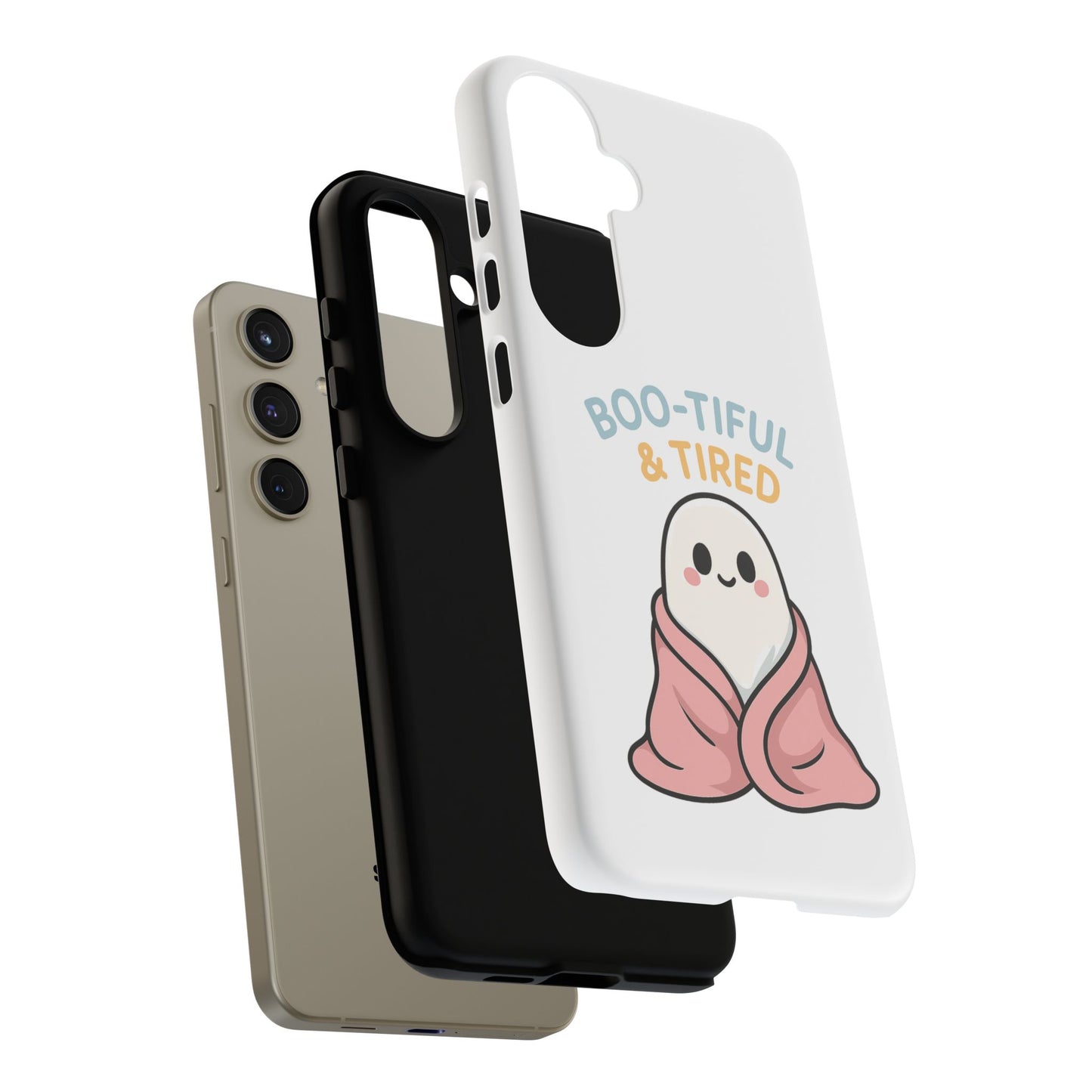 Boo-tiful & Tired Phone Case, Halloween-Themed Design