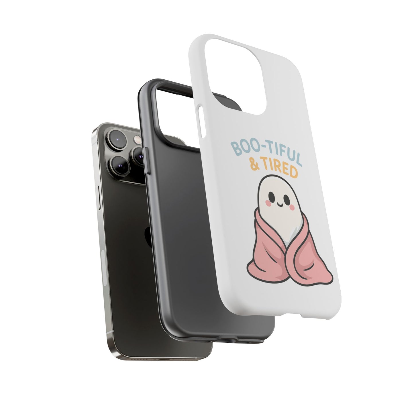 Boo-tiful & Tired Phone Case, Halloween-Themed Design