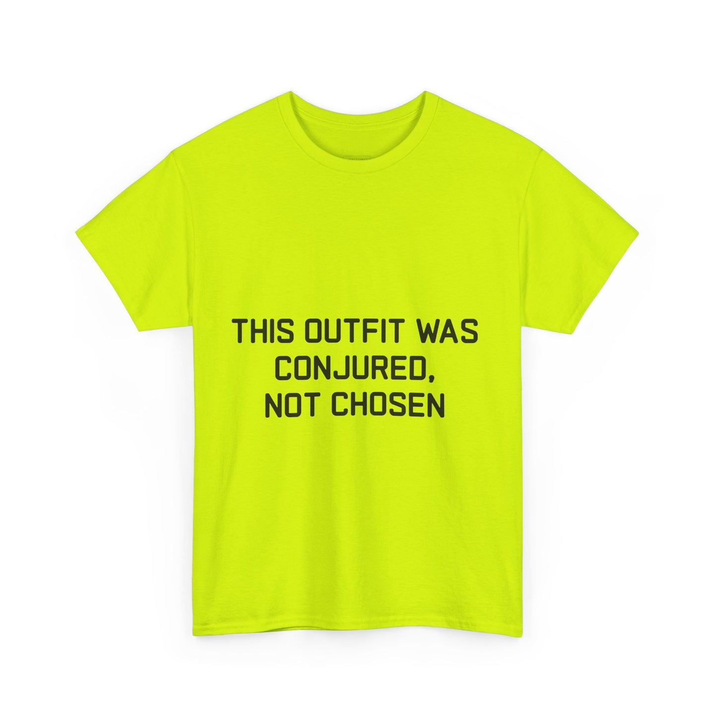 Unisex Heavy Cotton Tee - 'This Outfit Was Conjured, Not Chosen' - Funny Halloween T-shirt