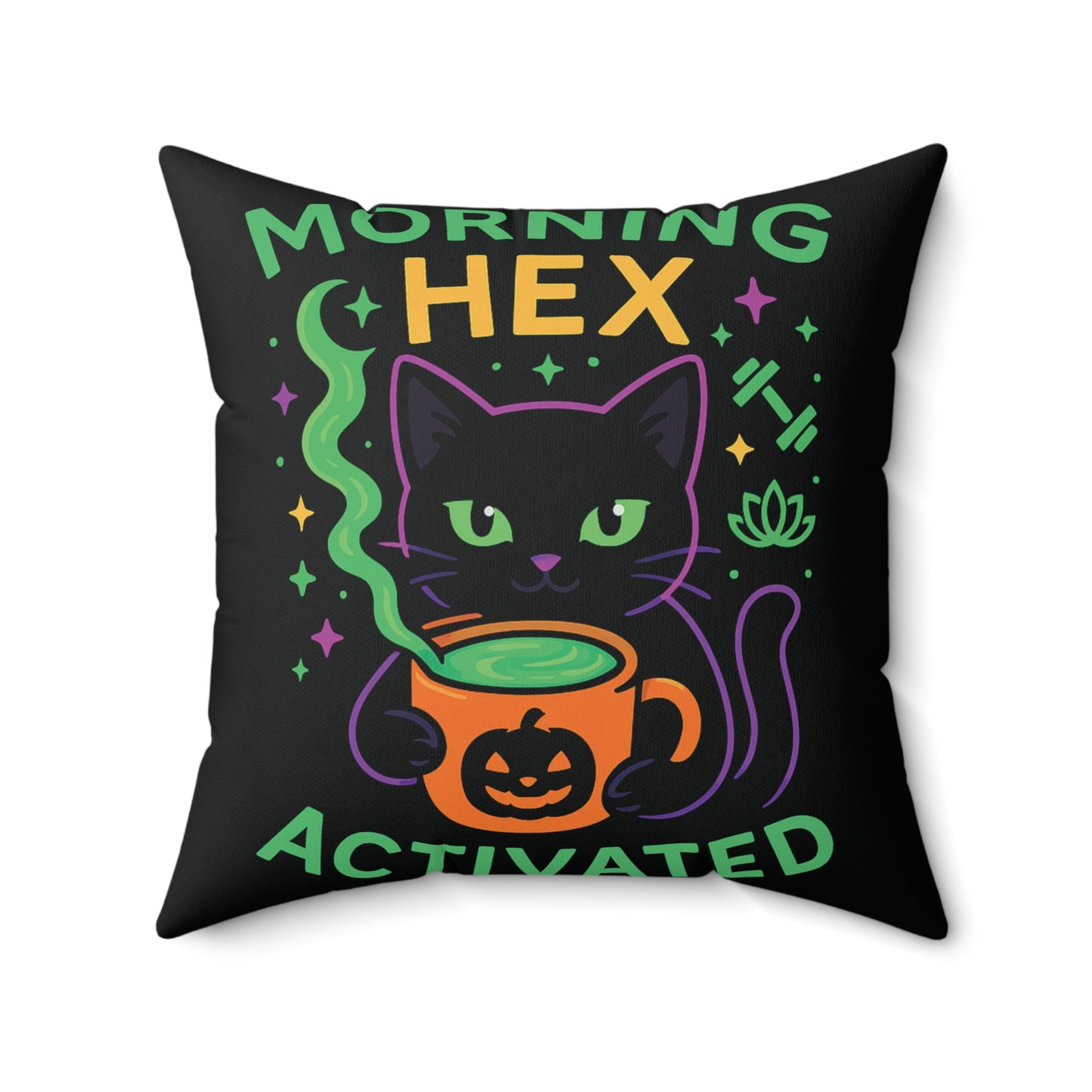 Halloween Cat Decor Pillow, Spooky Home Accent