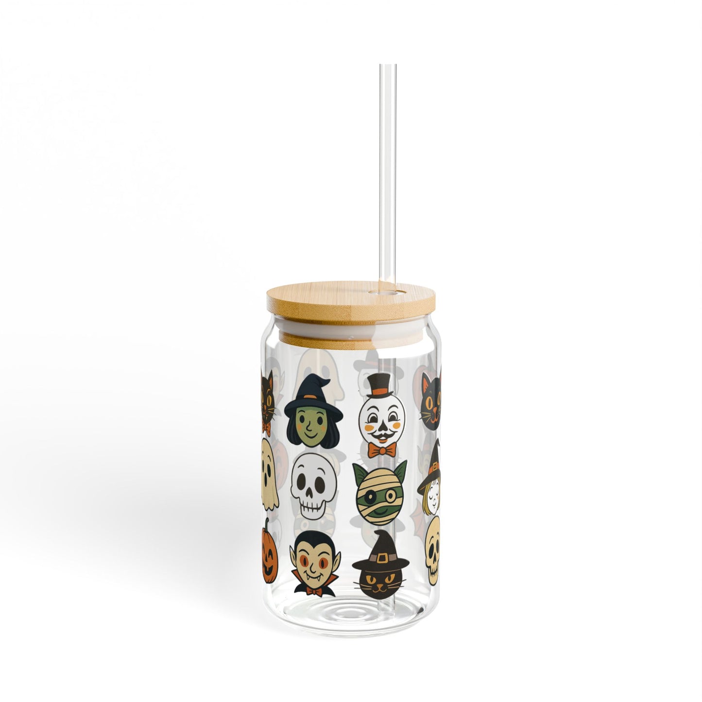 Halloween Sipper Glass, 16oz | Spooky Drinkware for Parties