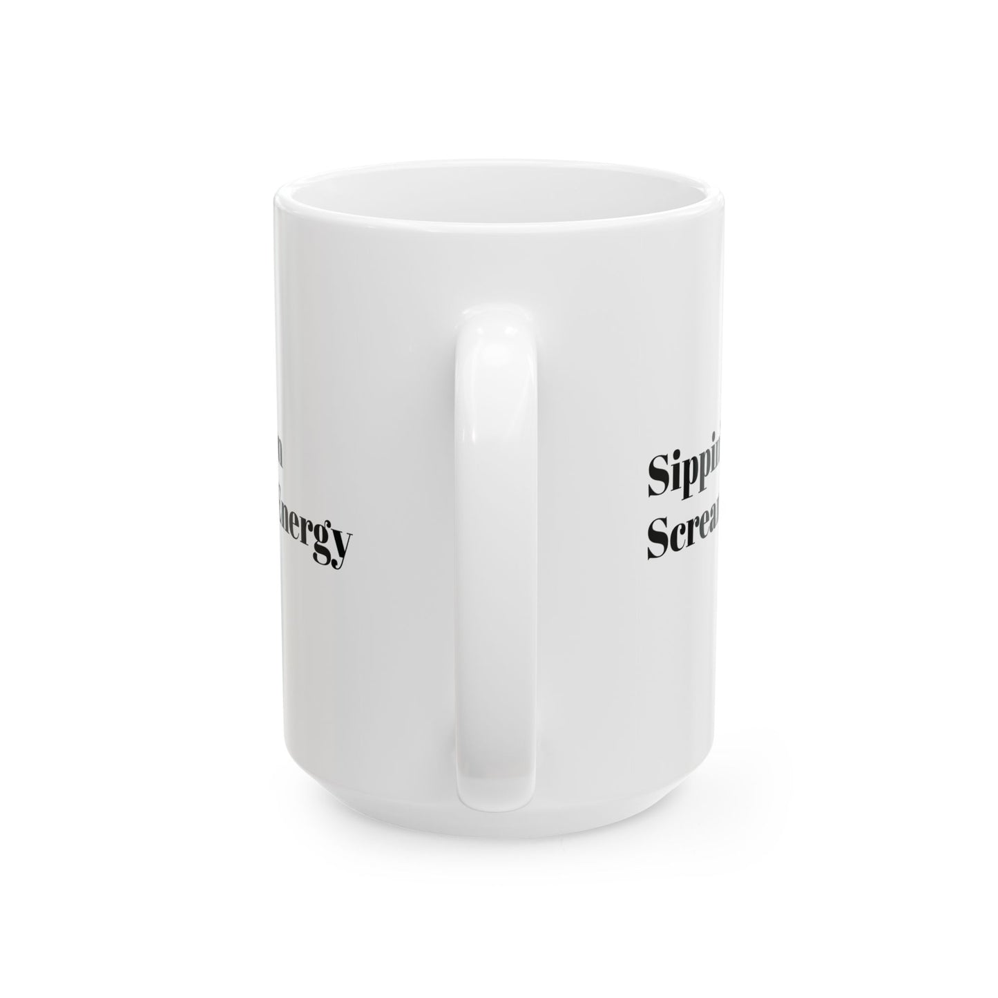 Sippin on Scream Energy-Ceramic Coffee Mug, Halloween Gift