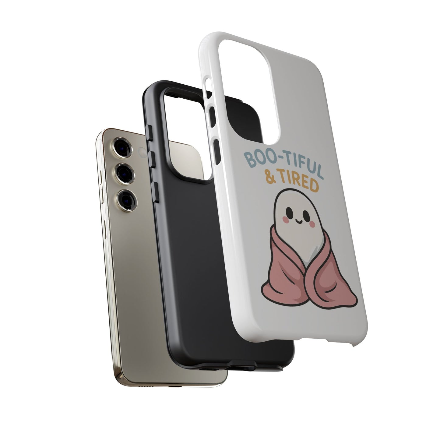 Boo-tiful & Tired Phone Case, Halloween-Themed Design