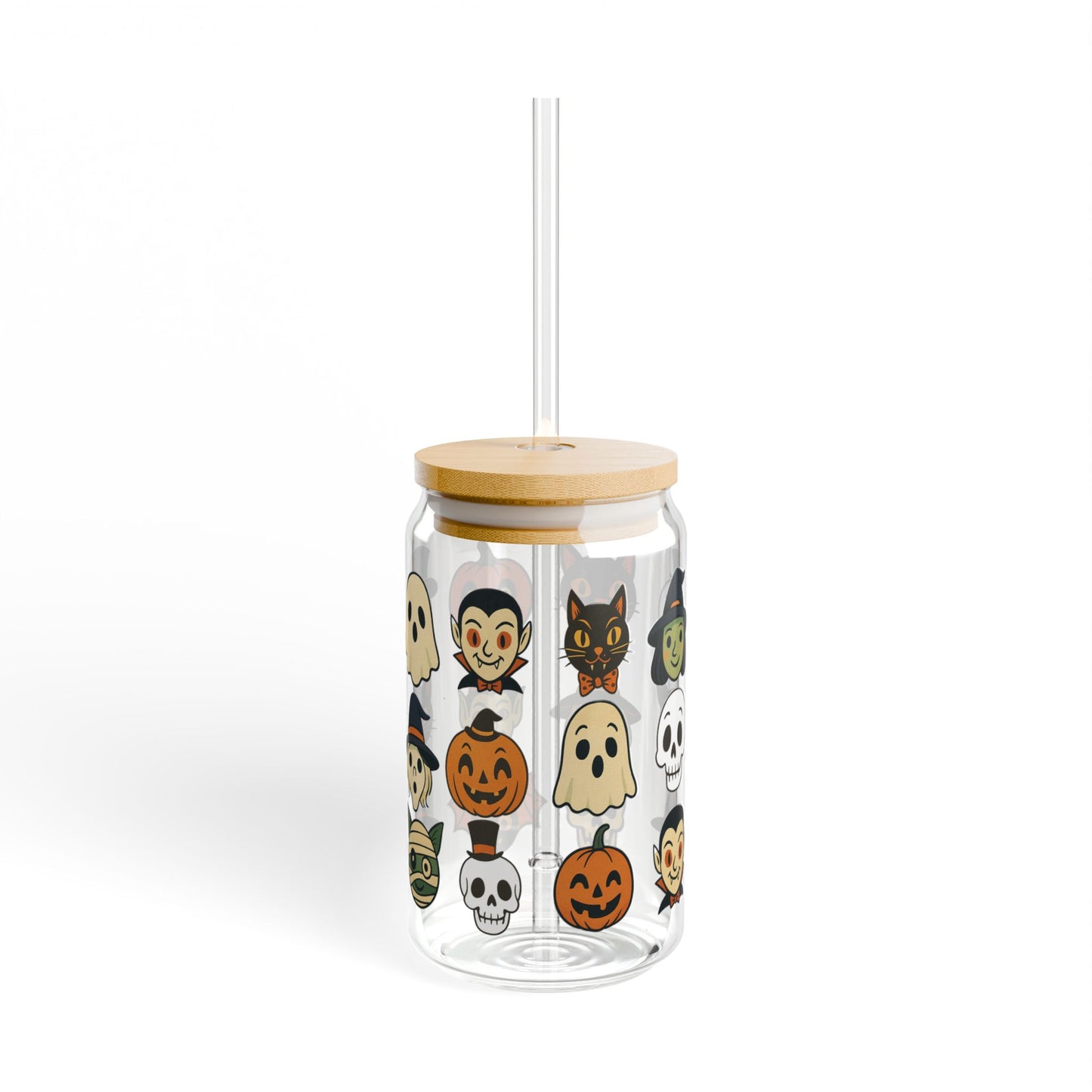 Halloween Sipper Glass, 16oz | Spooky Drinkware for Parties