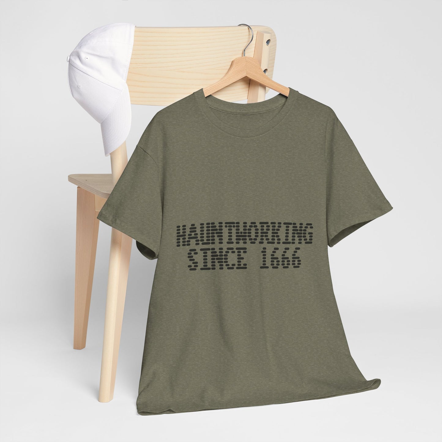Hauntworking Since 1666-Cotton Tee, Halloween-Themed Tshirt